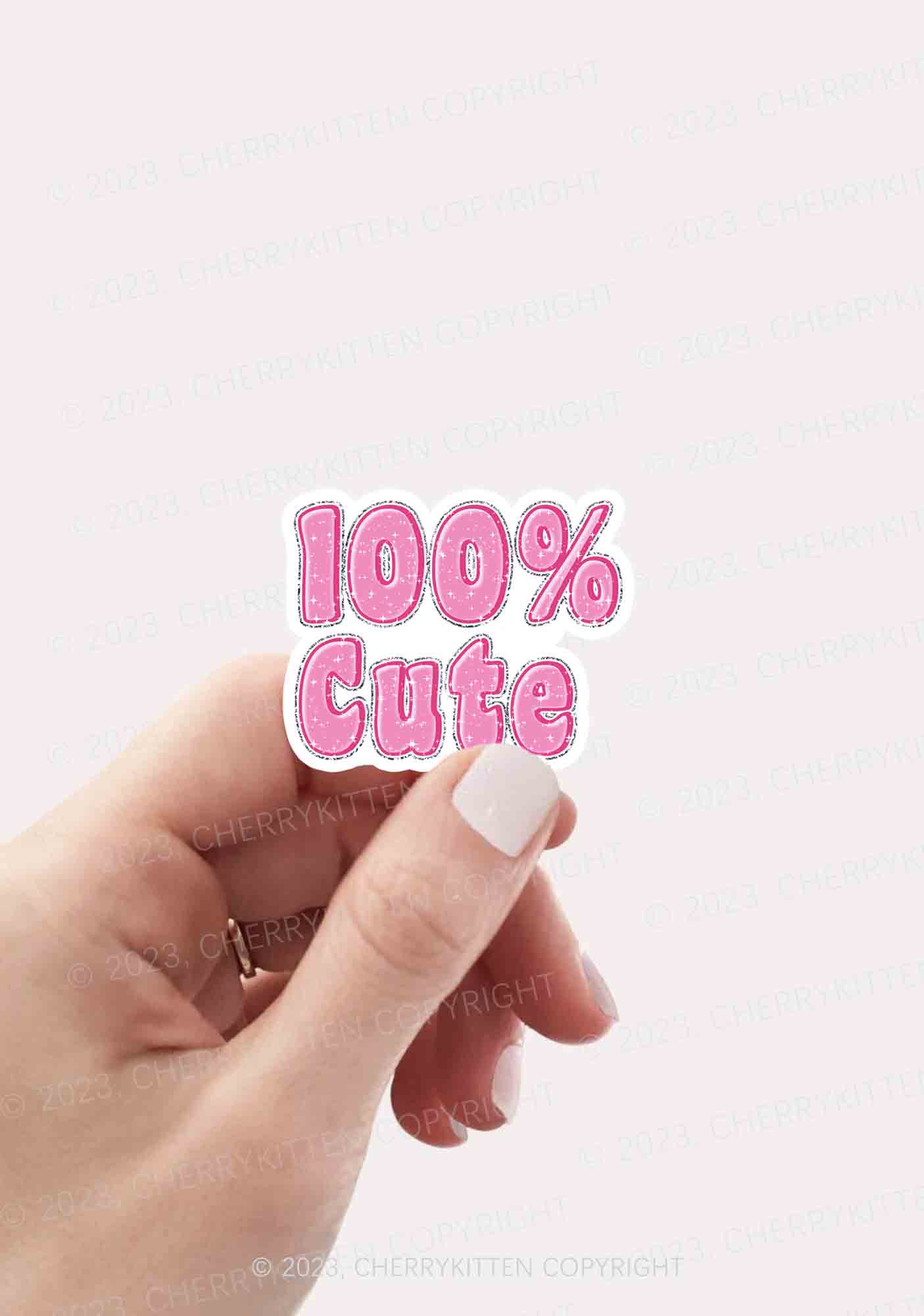 100% Cute 1Pc Y2K Sticker Cherrykitten - Image 2