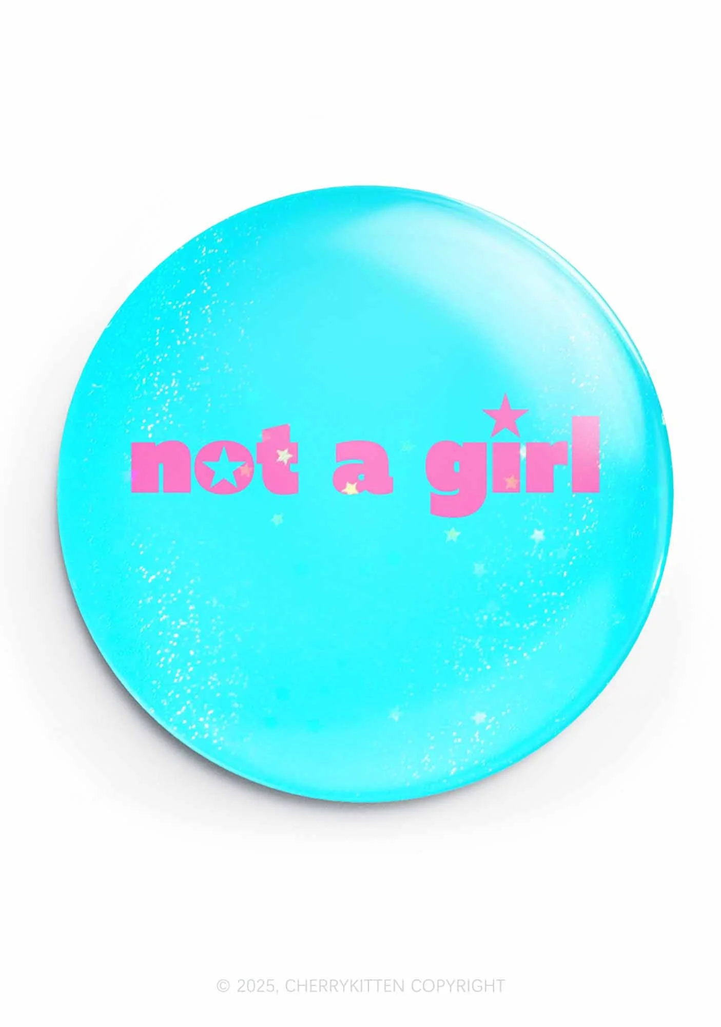 Not A Girl Pride 1Pc Y2K Pin Badge Cherrykitten - Image 2
