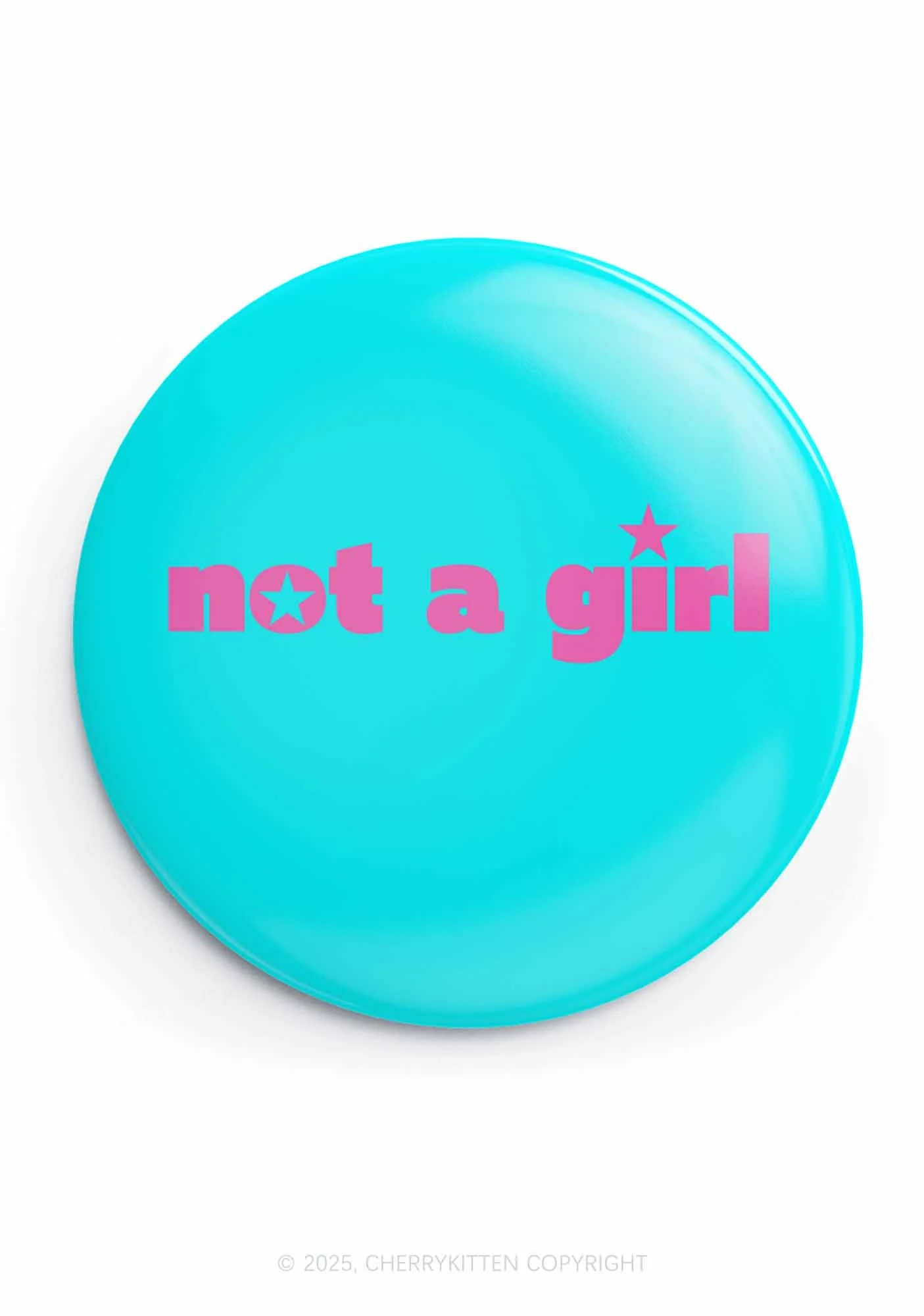 Not A Girl Pride 1Pc Y2K Pin Badge Cherrykitten - Image 3