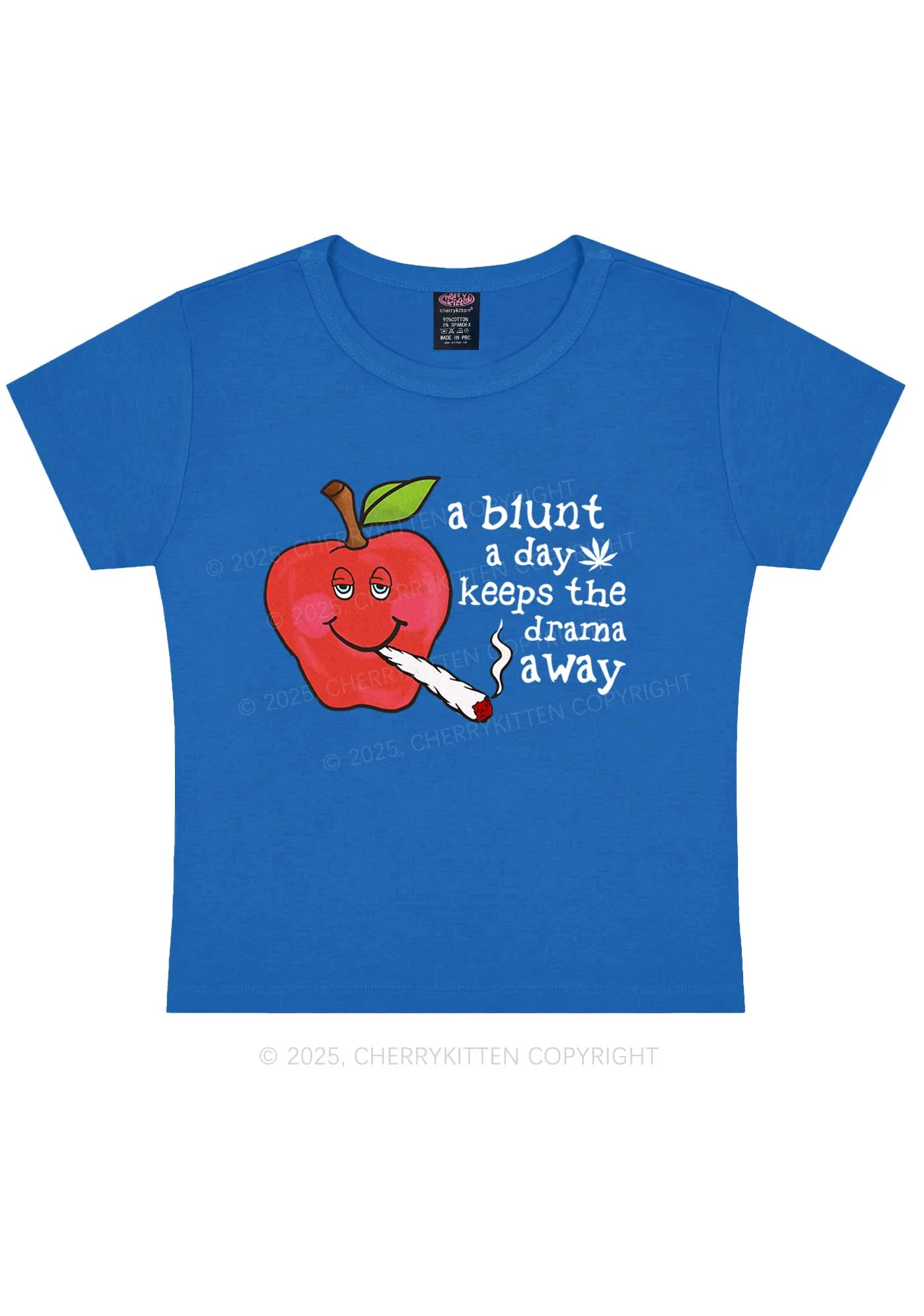 A Blunt A Day Y2K Baby Tee Cherrykitten - Image 10