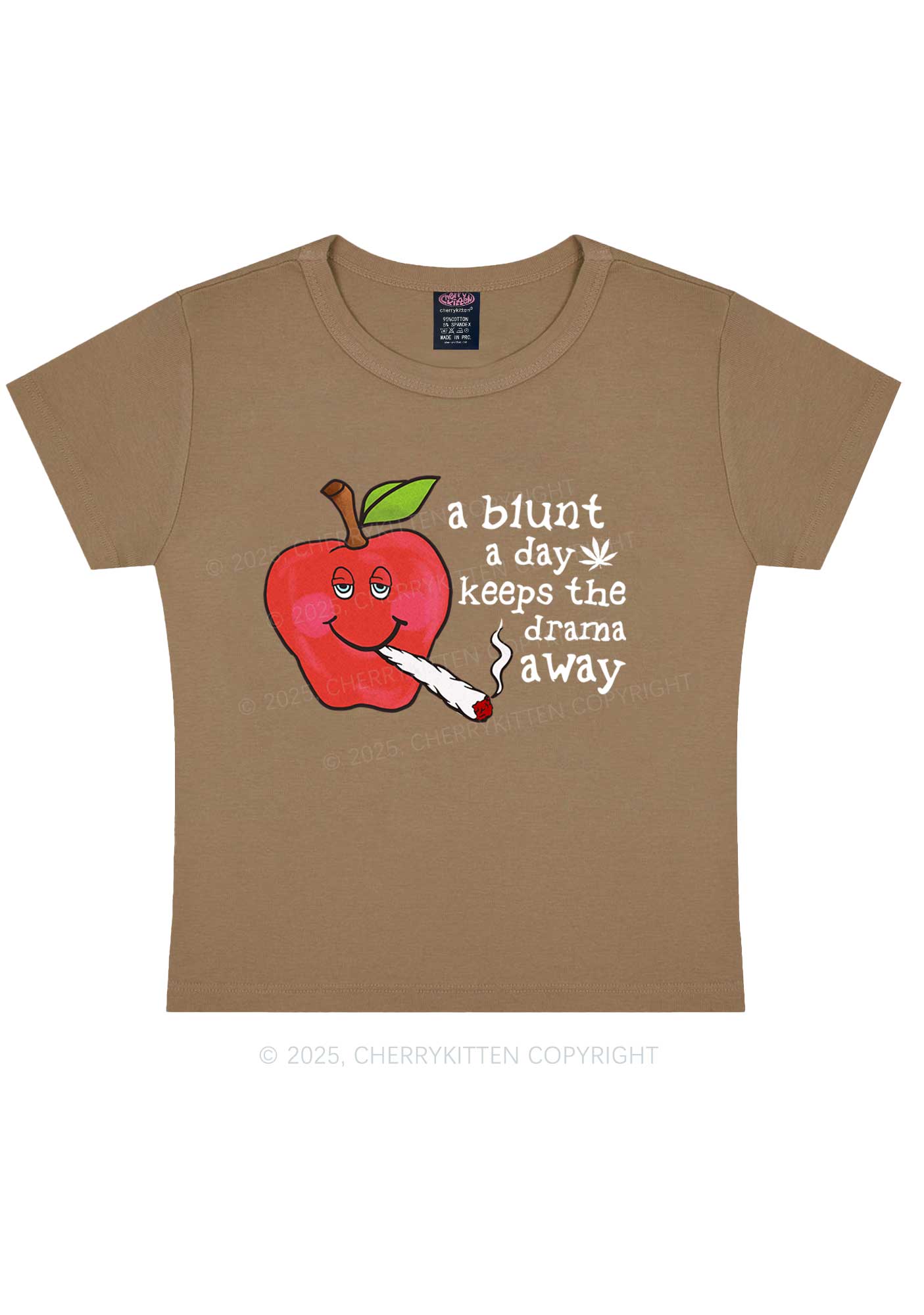 A Blunt A Day Y2K Baby Tee Cherrykitten - Image 11