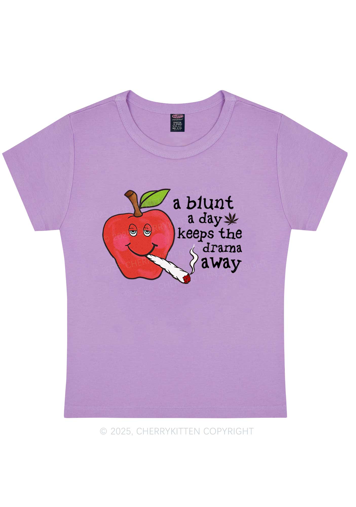 A Blunt A Day Y2K Baby Tee Cherrykitten - Image 7