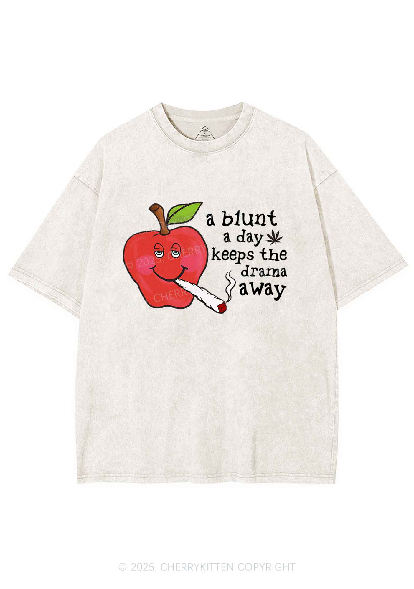 A Blunt A Day Y2K Washed Tee Cherrykitten - Image 4