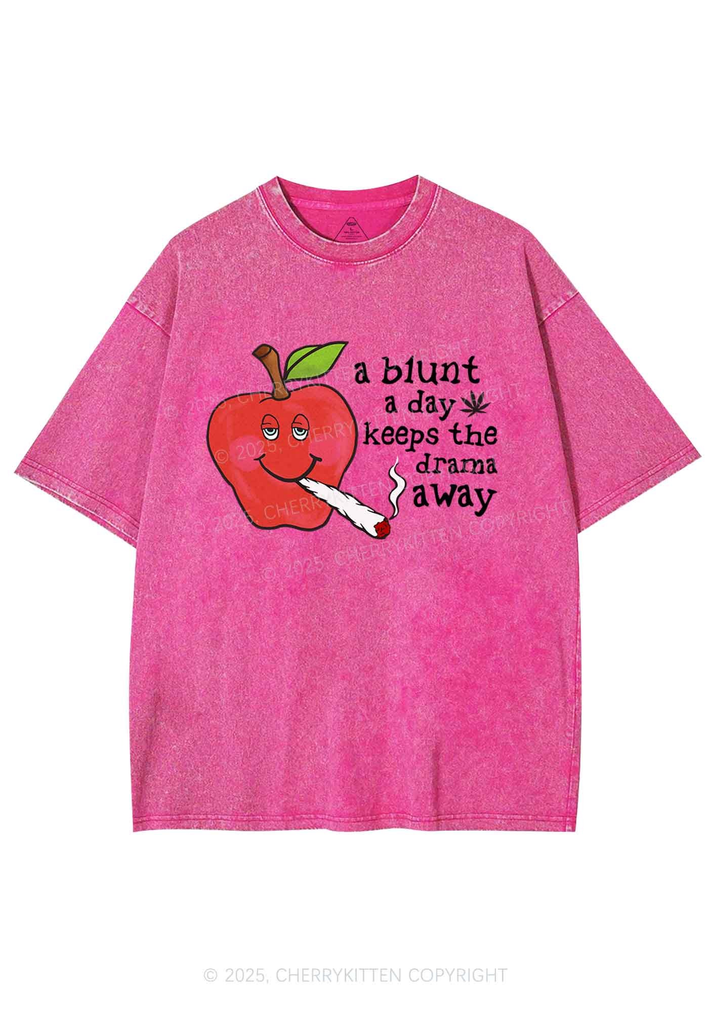 A Blunt A Day Y2K Washed Tee Cherrykitten - Image 5