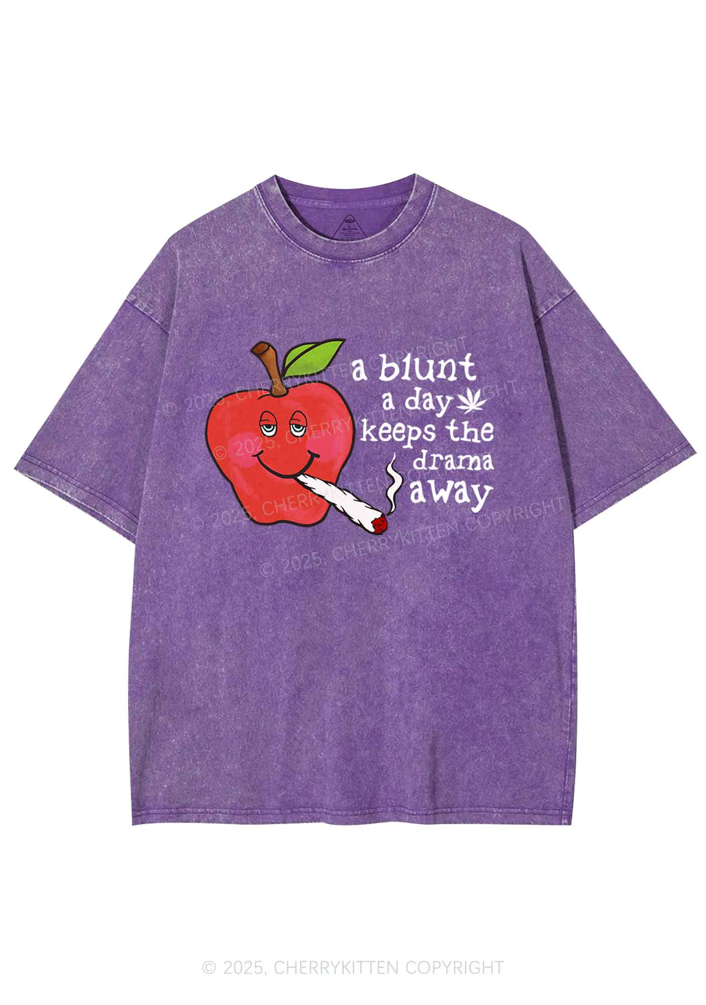 A Blunt A Day Y2K Washed Tee Cherrykitten - Image 6