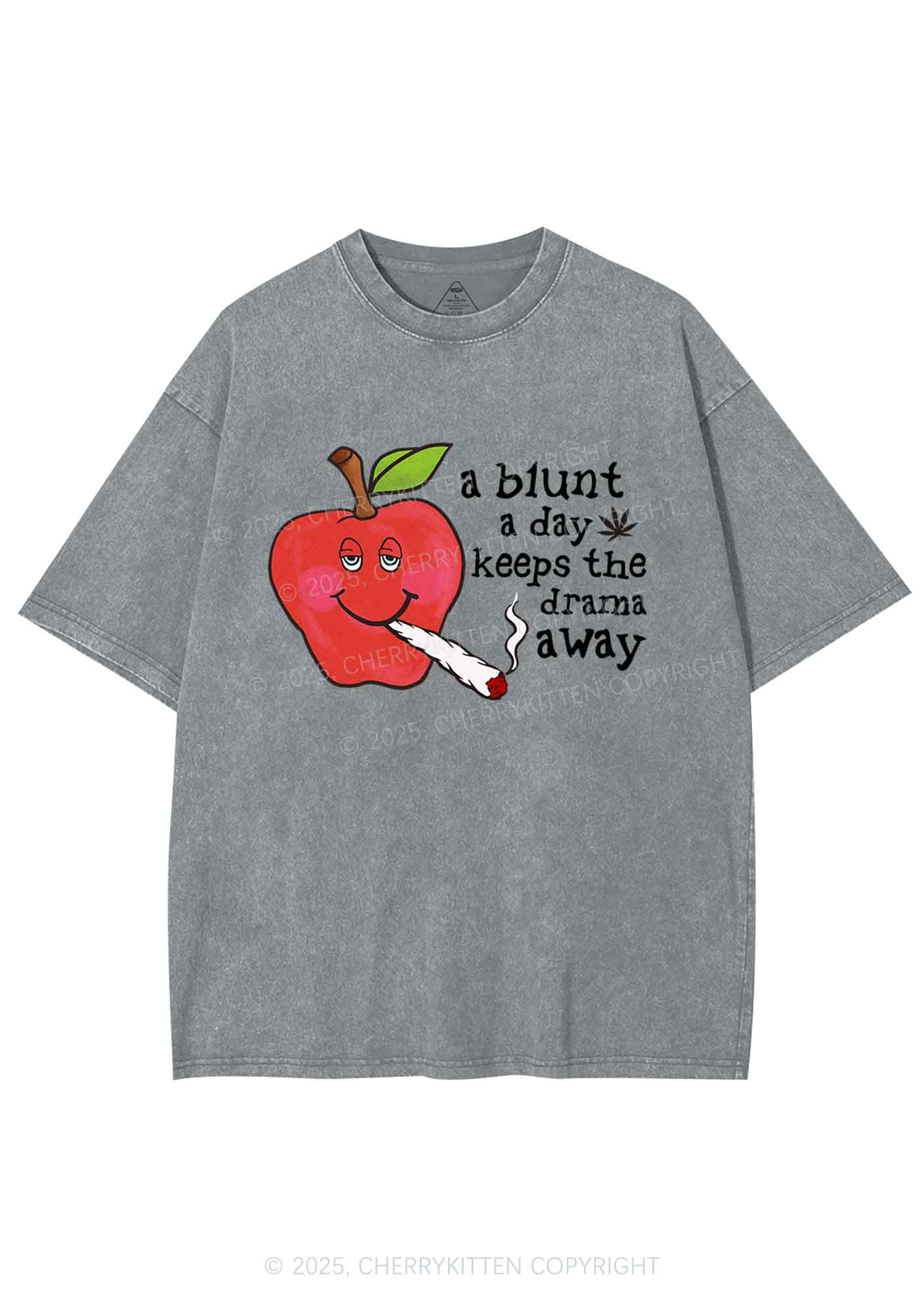 A Blunt A Day Y2K Washed Tee Cherrykitten - Image 7