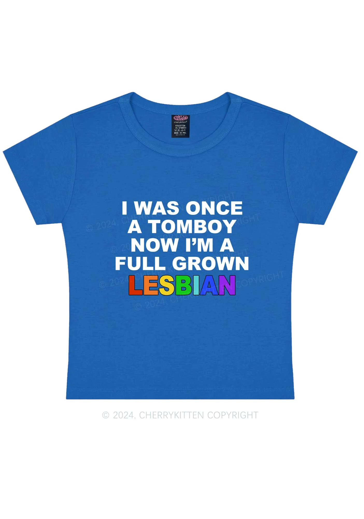 A Full Grown Lesbian Y2K Baby Tee Cherrykitten - Image 10