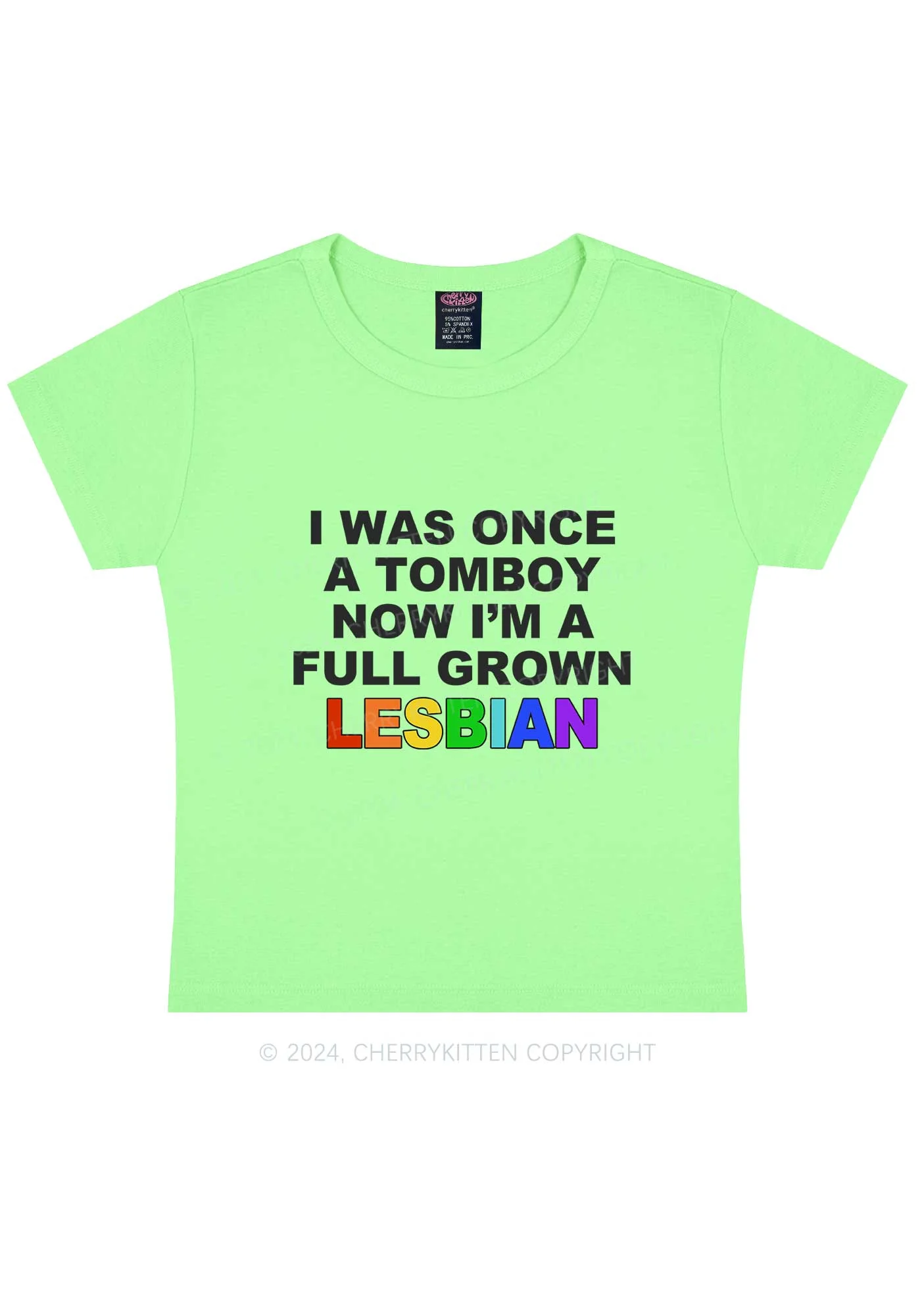 A Full Grown Lesbian Y2K Baby Tee Cherrykitten - Image 12
