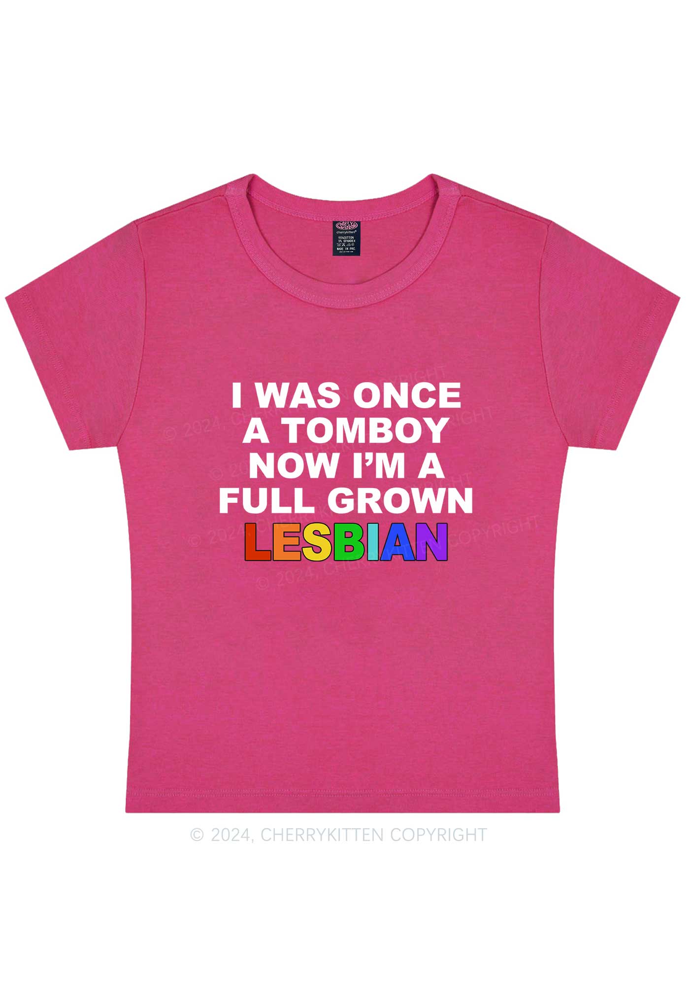 A Full Grown Lesbian Y2K Baby Tee Cherrykitten - Image 8