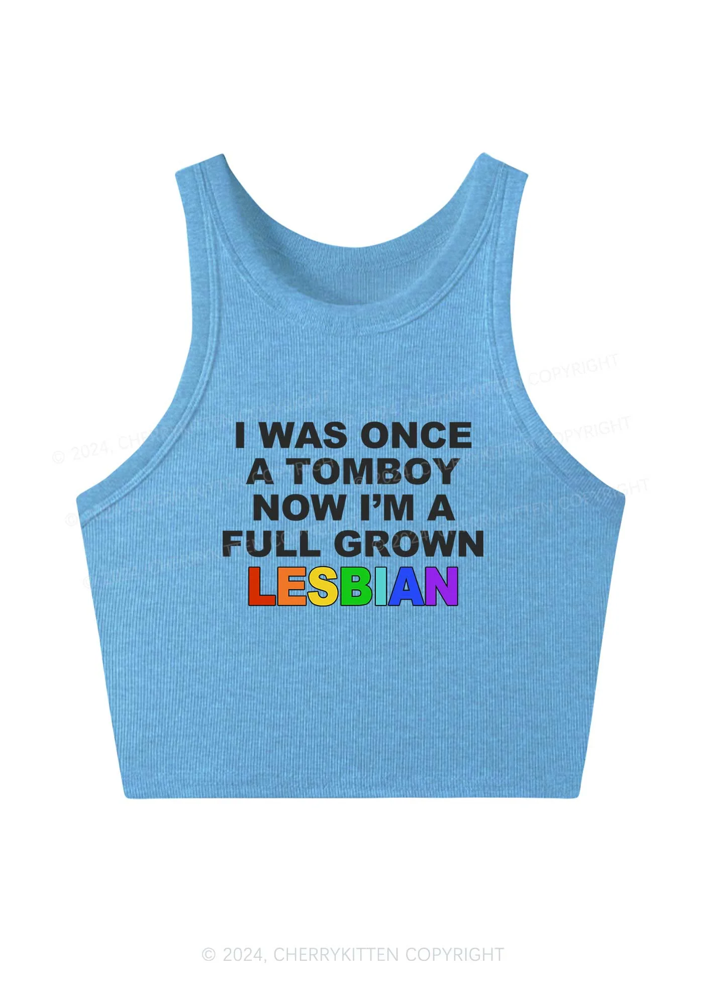 A Full Grown Lesbian Y2K Crop Tank Top Cherrykitten - Image 4
