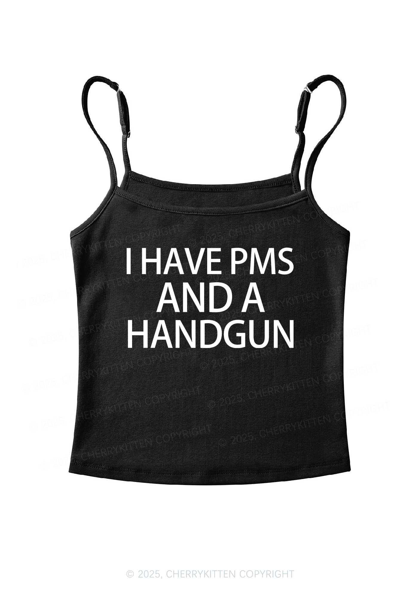 I Have Pms Y2K Spaghetti Strap Cami Cherrykitten - Image 3