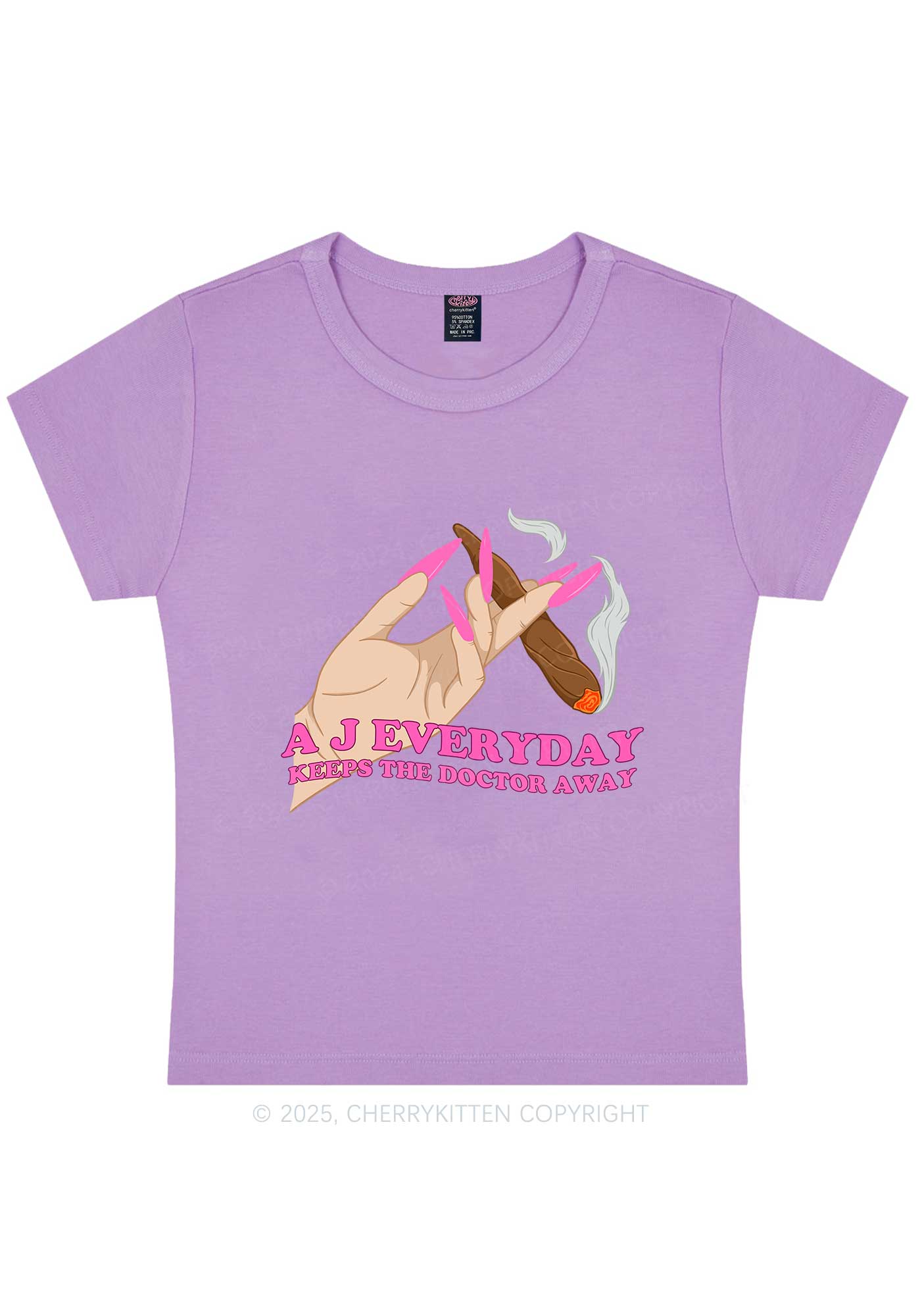 A J Everyday Y2K Baby Tee Cherrykitten - Image 5