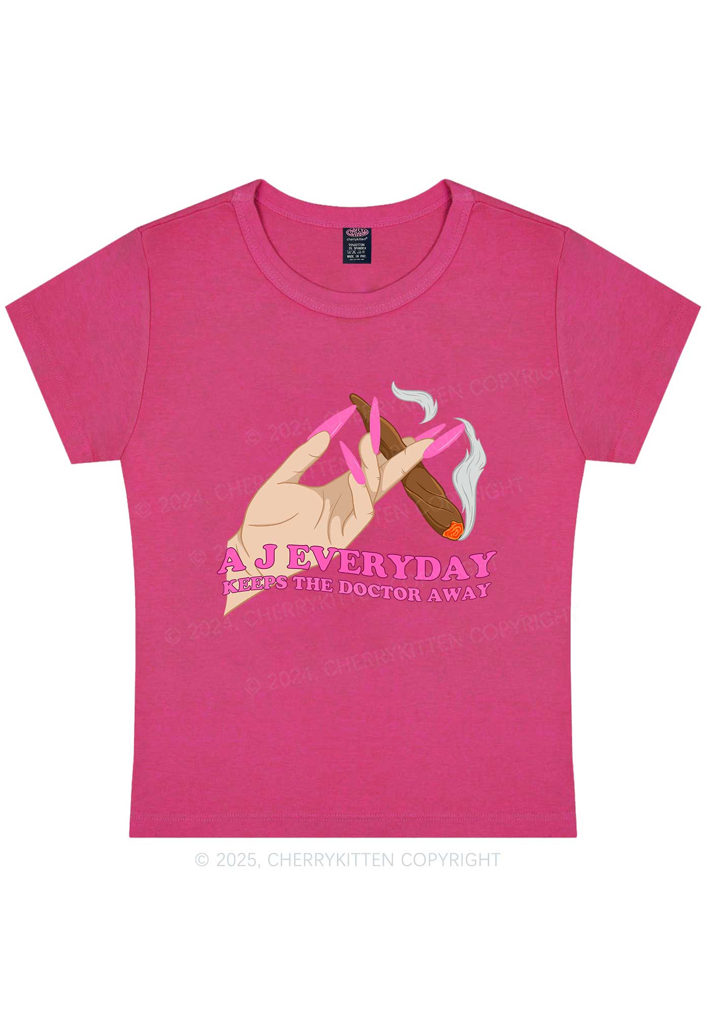 A J Everyday Y2K Baby Tee Cherrykitten - Image 6
