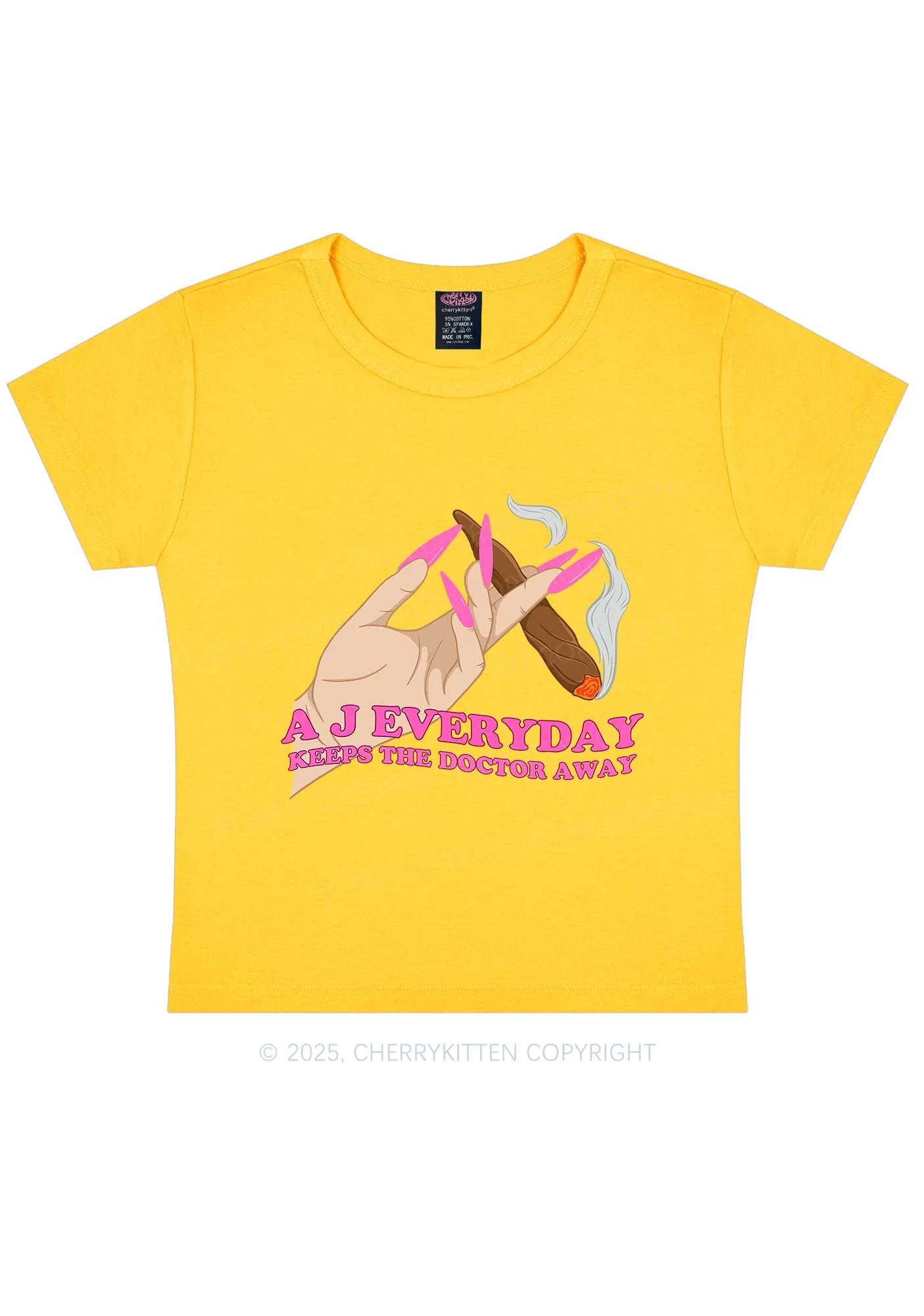 A J Everyday Y2K Baby Tee Cherrykitten - Image 7
