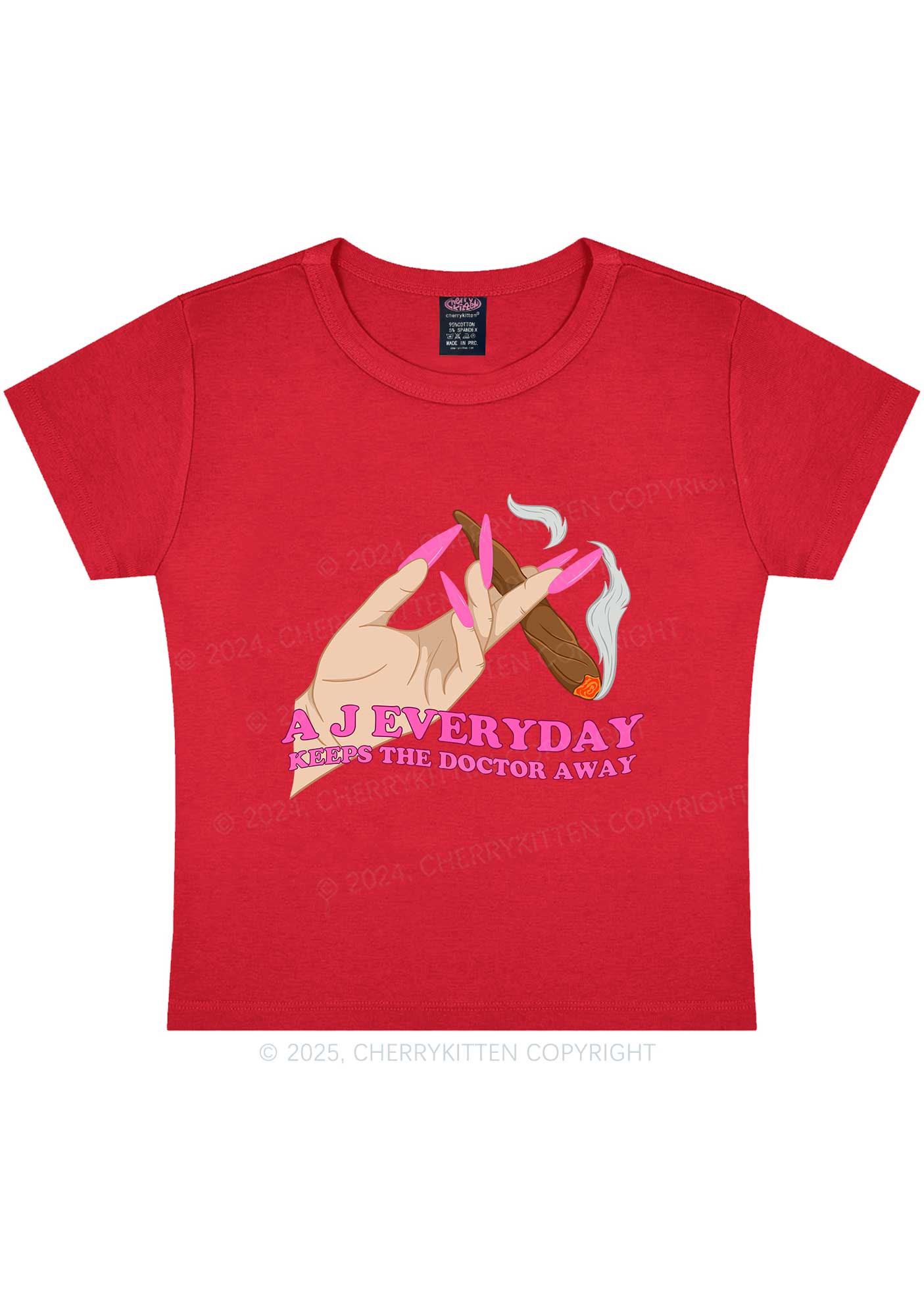 A J Everyday Y2K Baby Tee Cherrykitten - Image 8