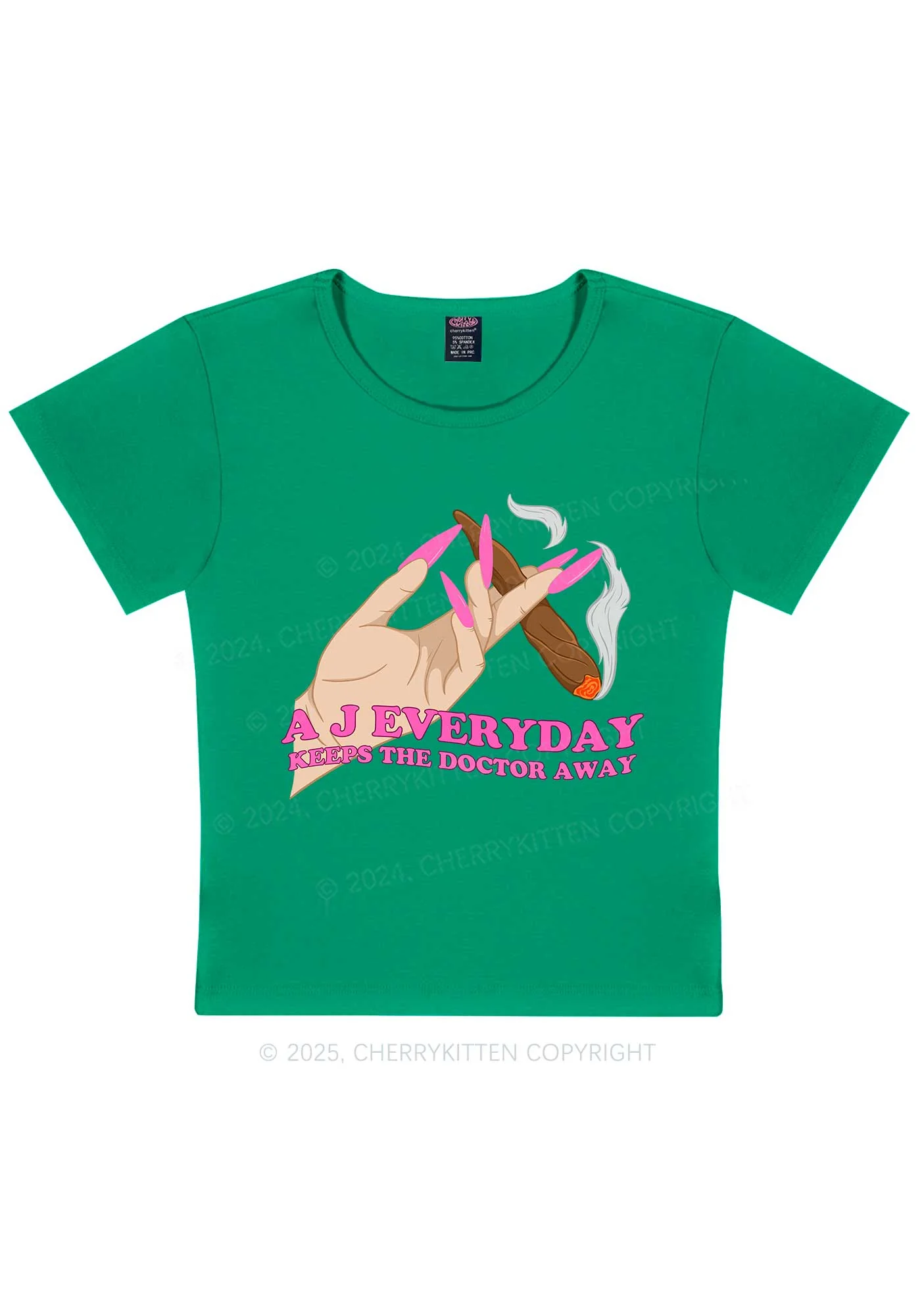 A J Everyday Y2K Baby Tee Cherrykitten - Image 9
