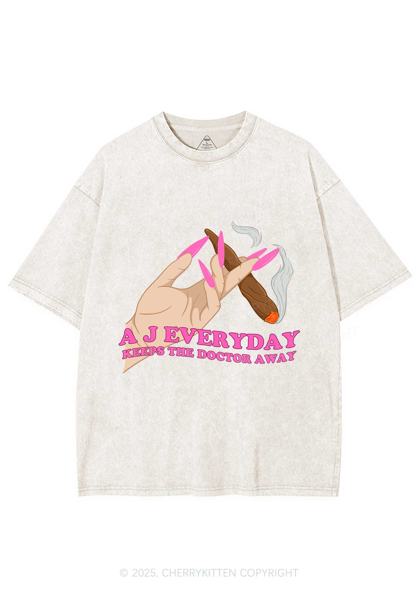 A J Everyday Y2K Washed Tee Cherrykitten - Image 5