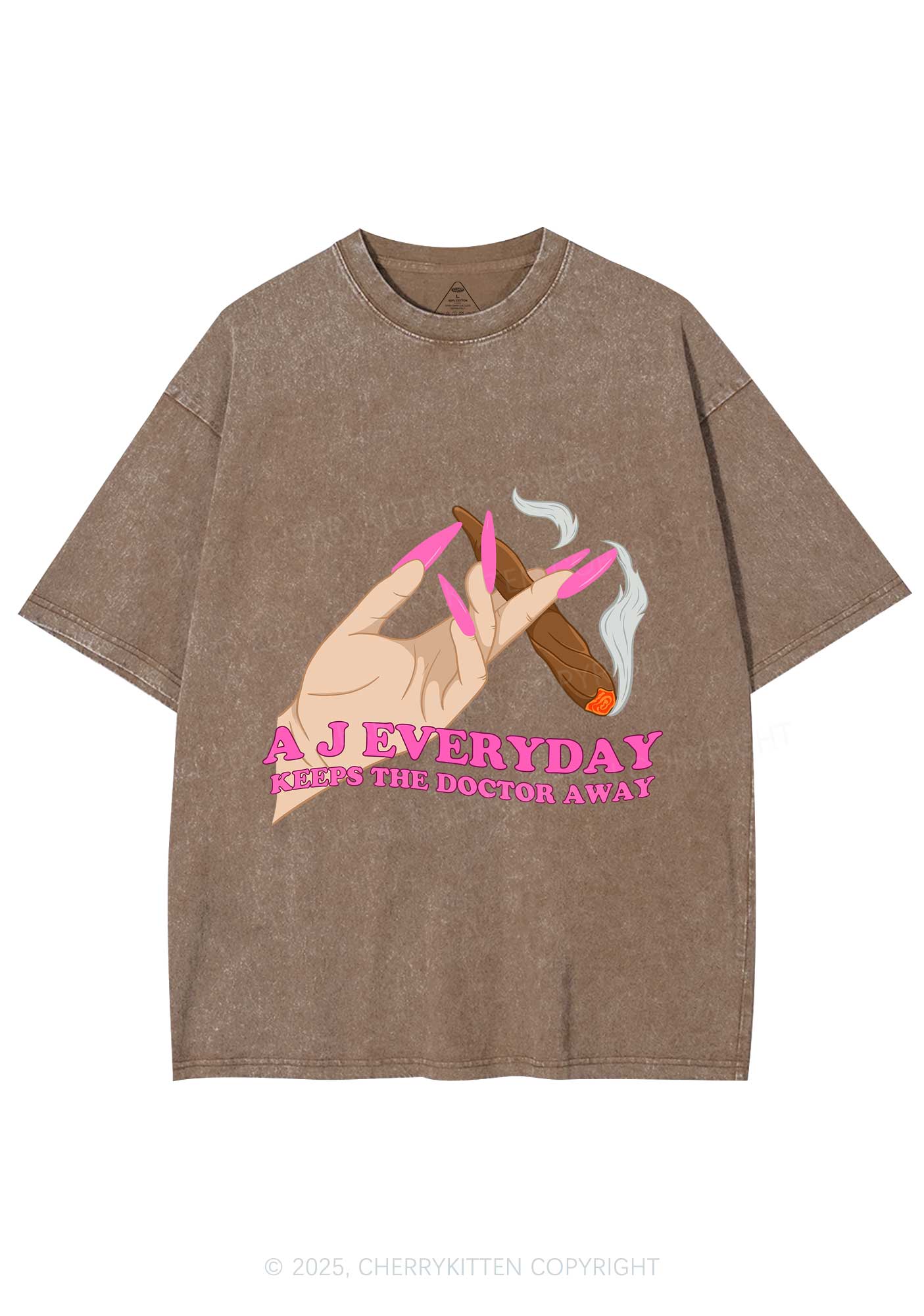 A J Everyday Y2K Washed Tee Cherrykitten - Image 6