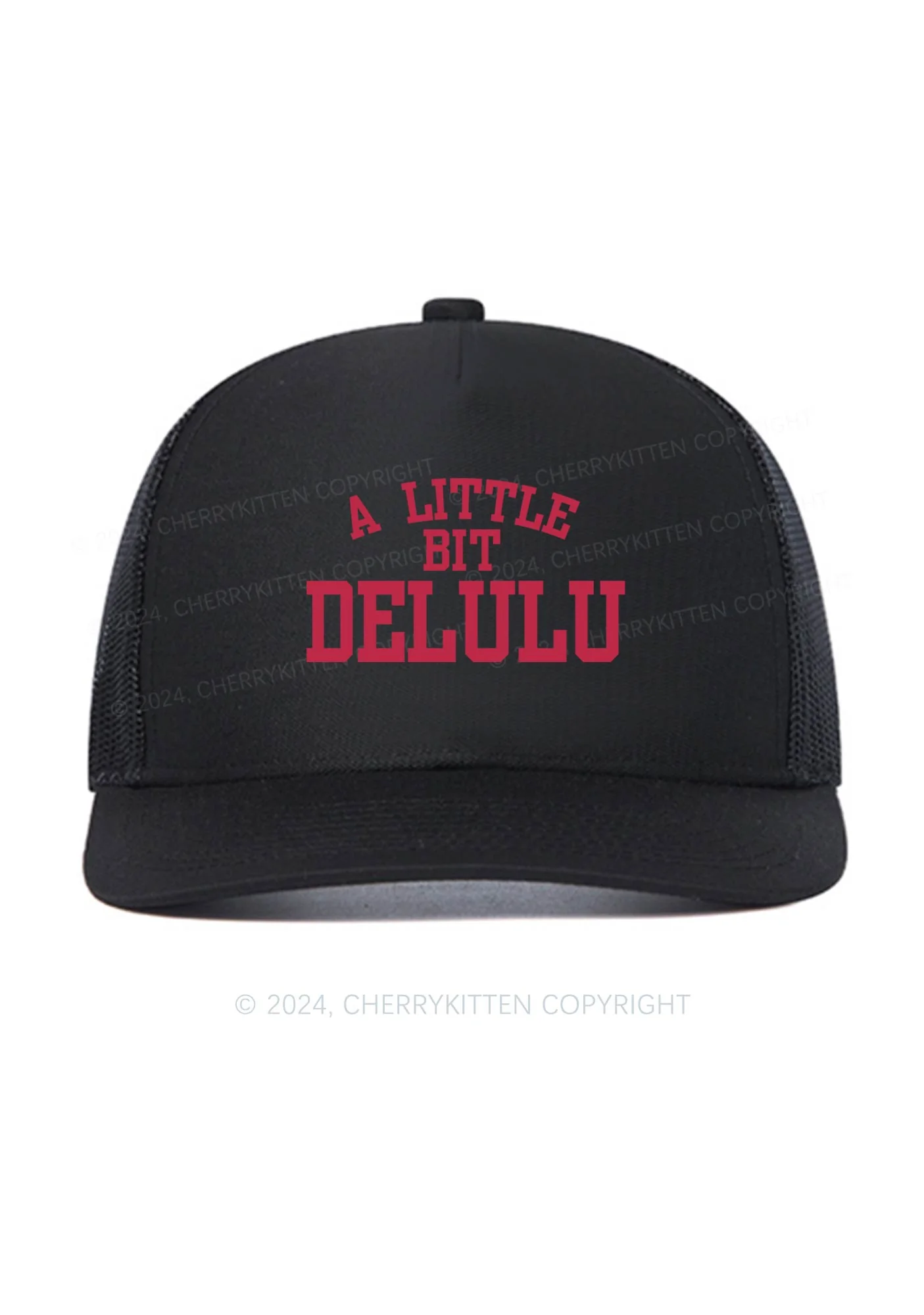 A Little Bit Delulu Y2K Trucker Mesh Hat Cherrykitten - Image 2