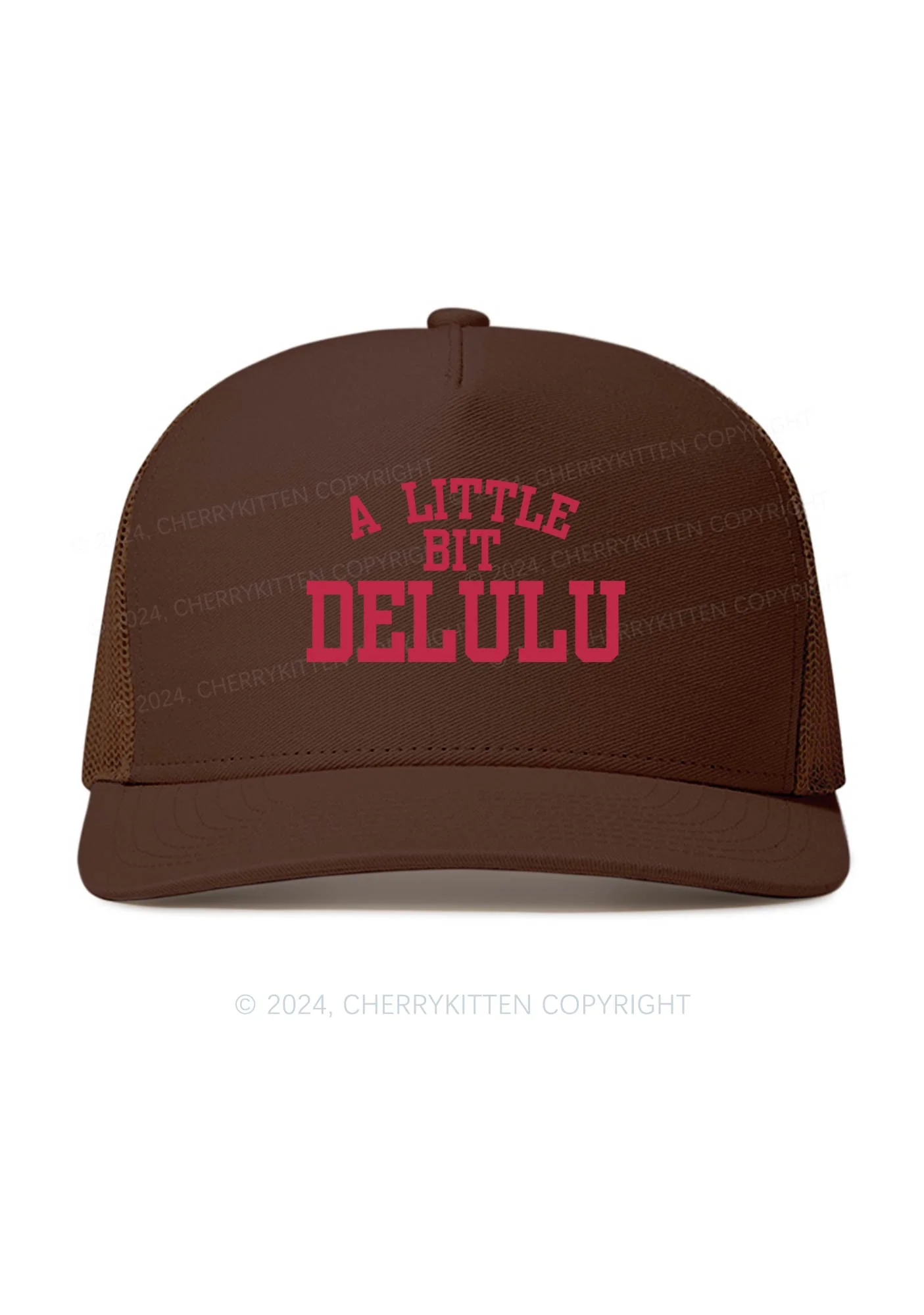 A Little Bit Delulu Y2K Trucker Mesh Hat Cherrykitten - Image 4