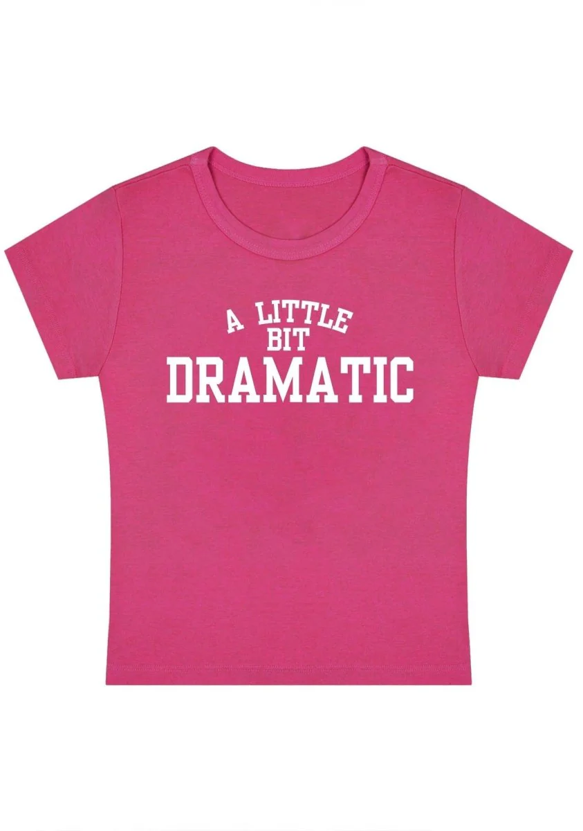 A Little Bit Dramatic Y2k Baby Tee - Image 4