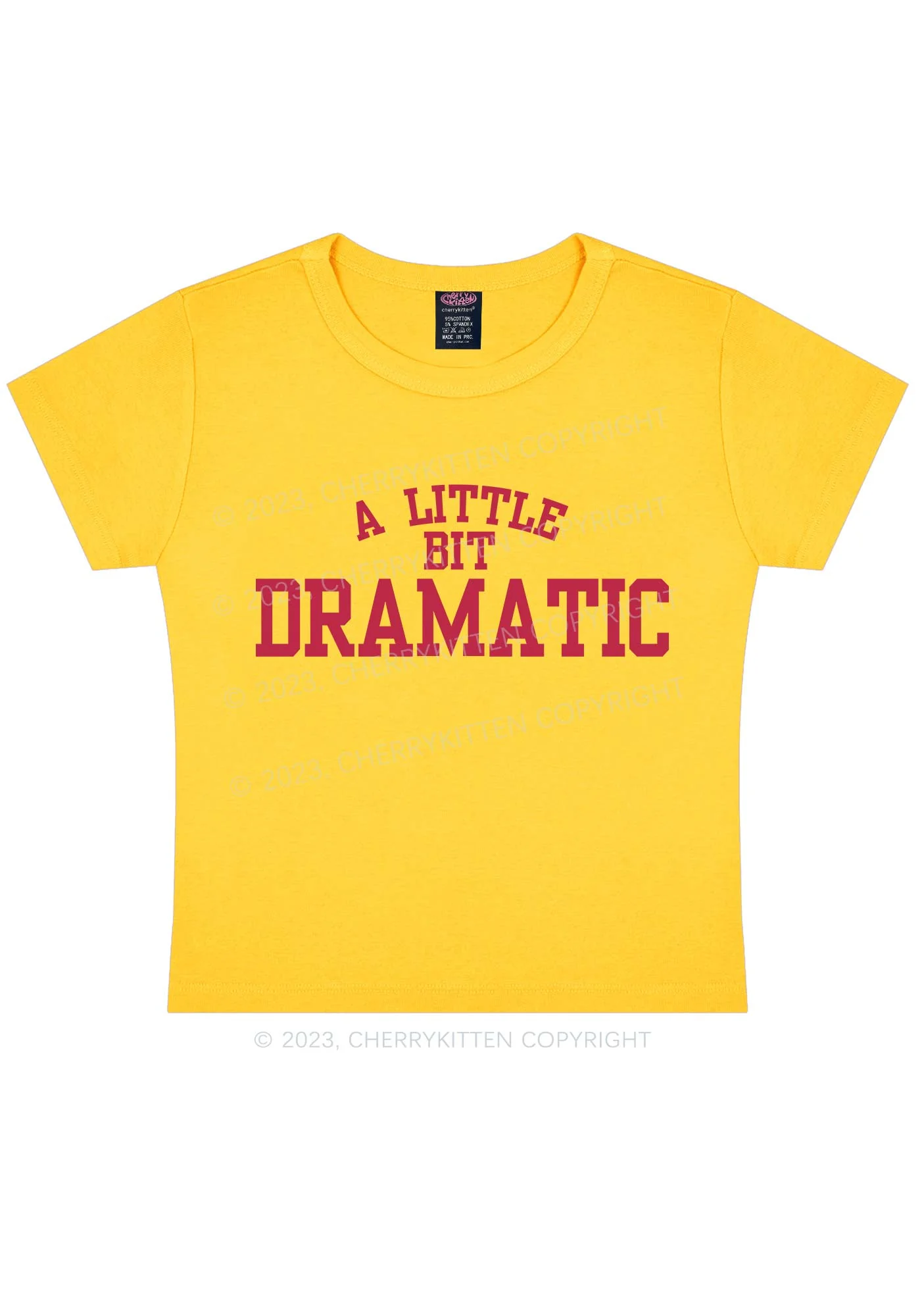 A Little Bit Dramatic Y2k Baby Tee - Image 6