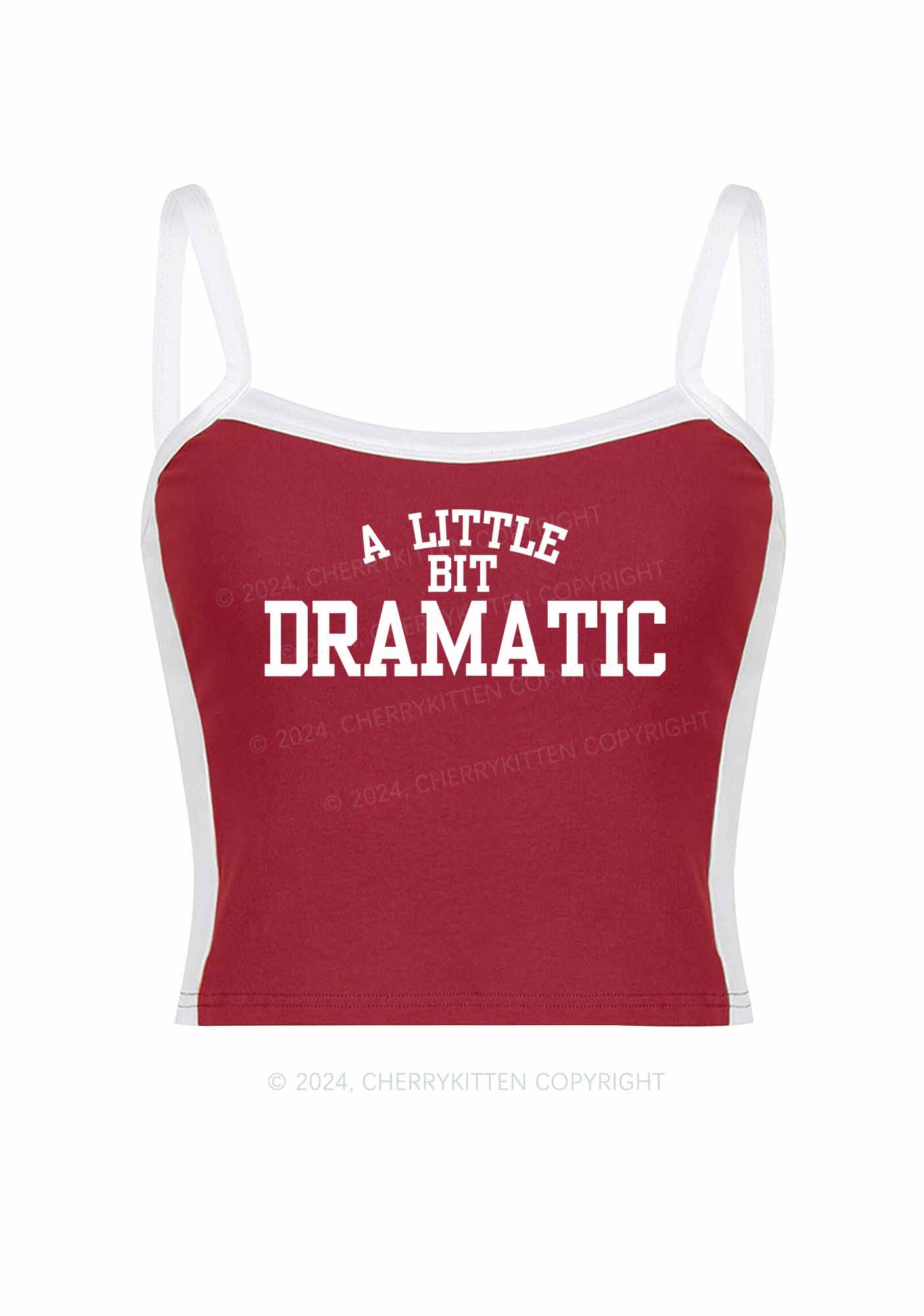 A Little Bit Dramatic Y2K Color Block Crop Cami Top Cherrykitten - Image 3