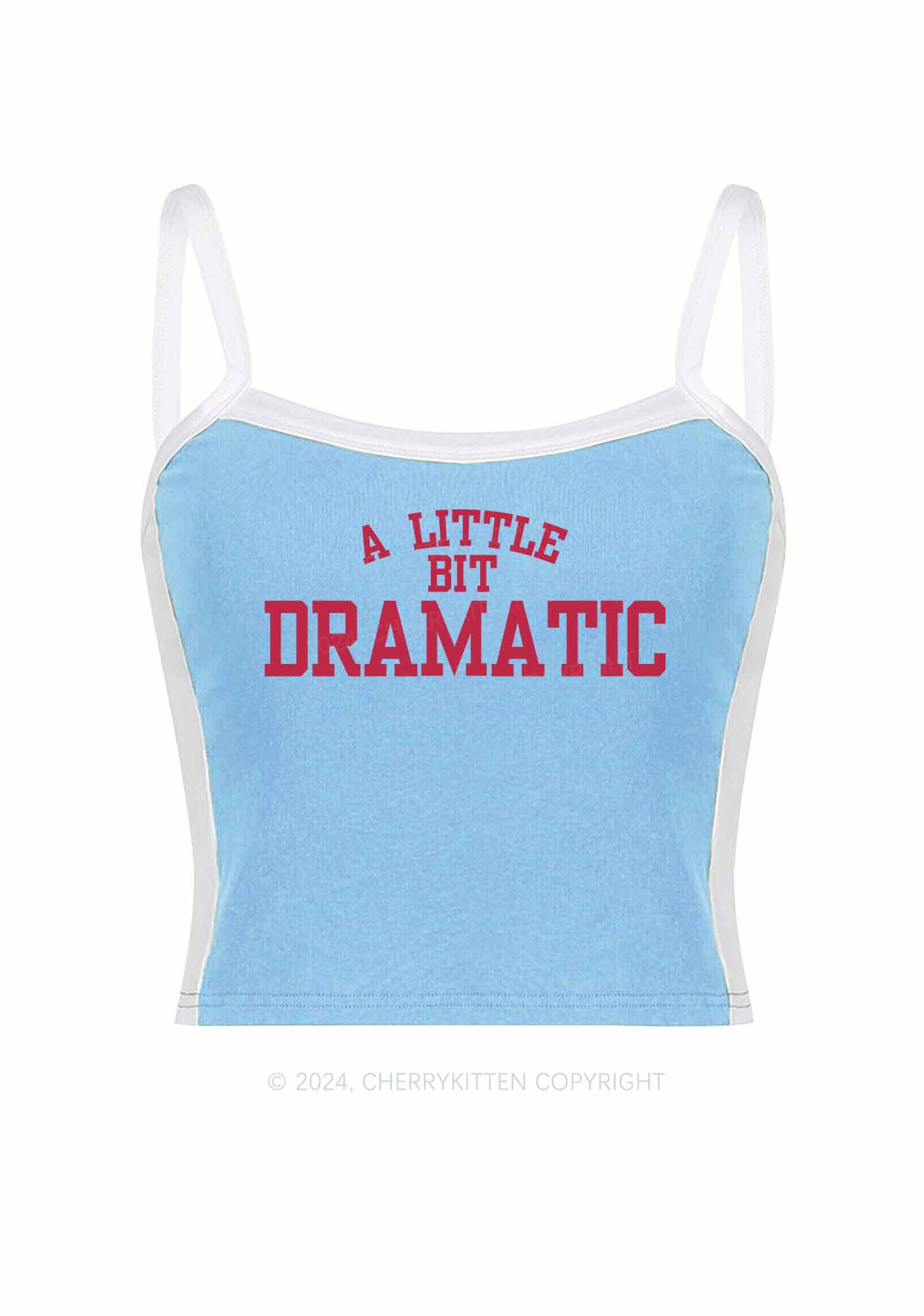 A Little Bit Dramatic Y2K Color Block Crop Cami Top Cherrykitten - Image 5