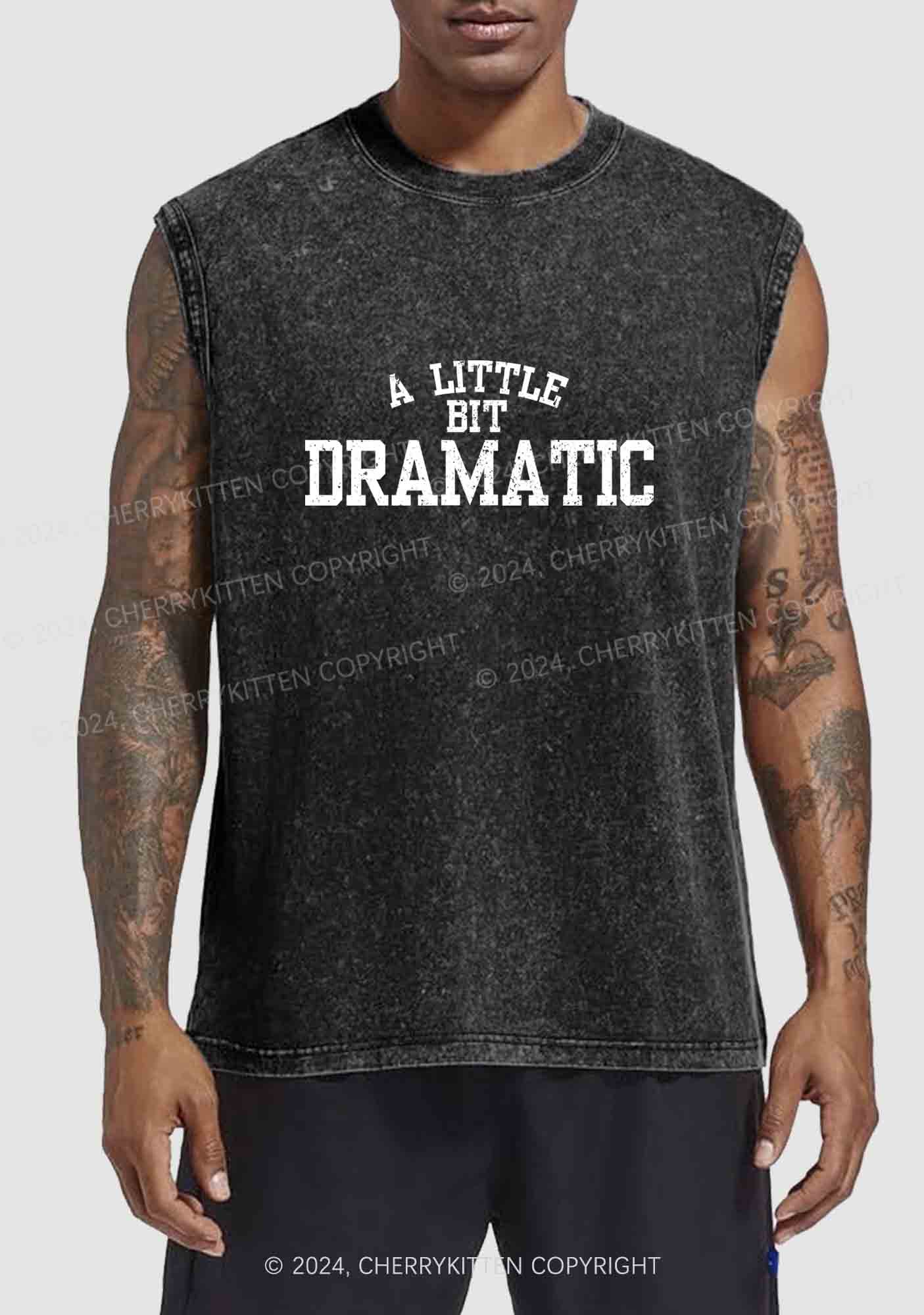A Little Bit Dramatic Y2K Washed Tank Cherrykitten - Image 2
