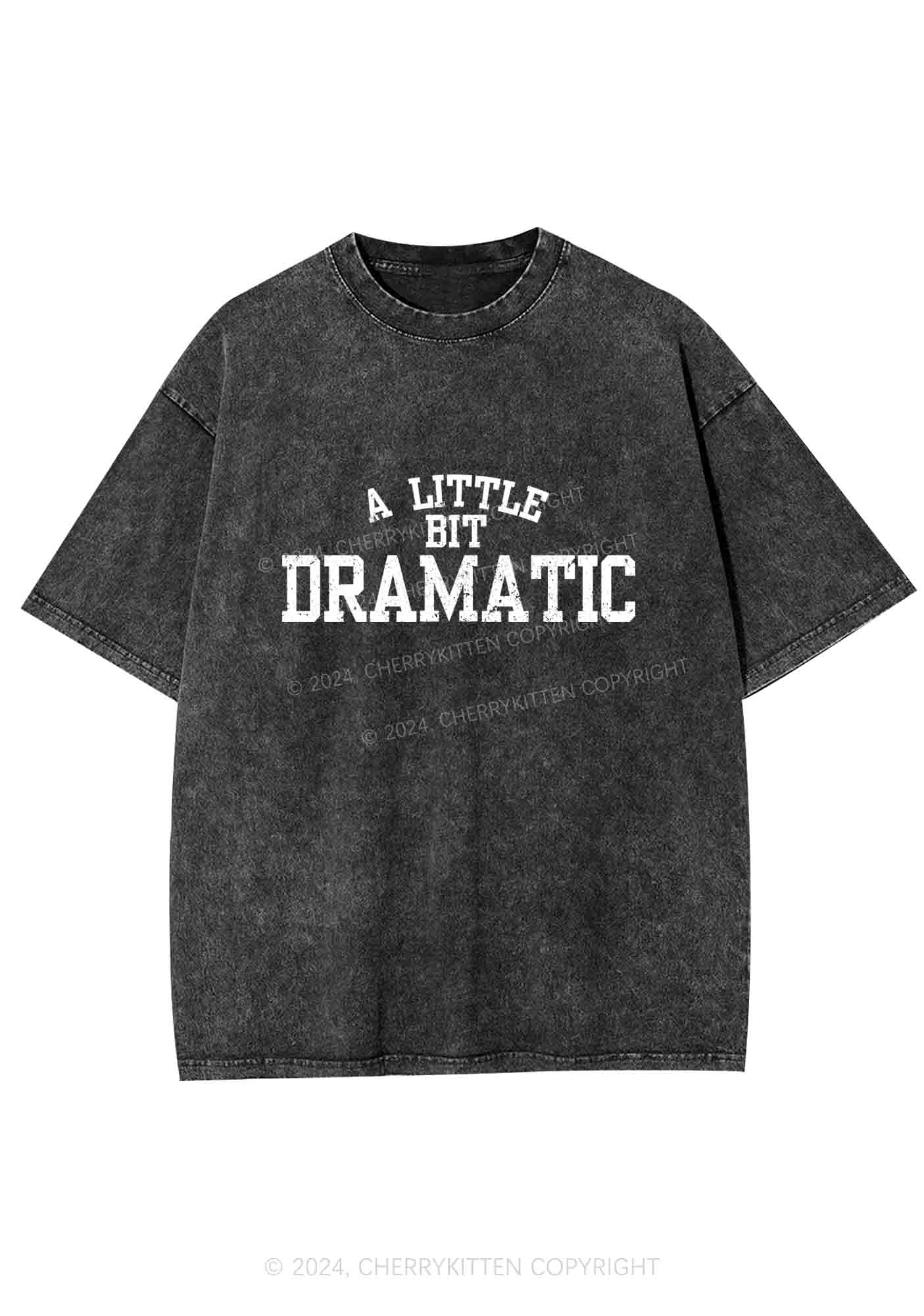 A Little Bit Dramatic Y2K Washed Tee Cherrykitten - Image 3