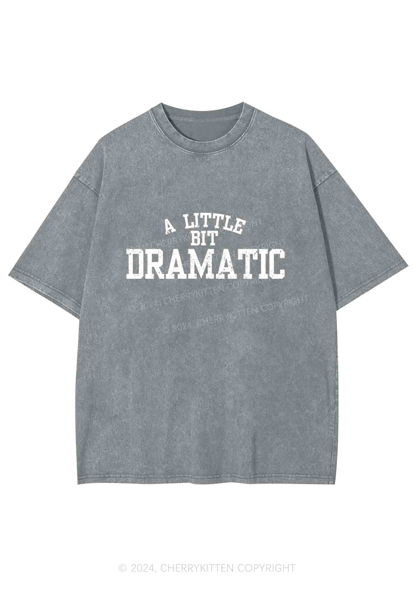 A Little Bit Dramatic Y2K Washed Tee Cherrykitten - Image 7