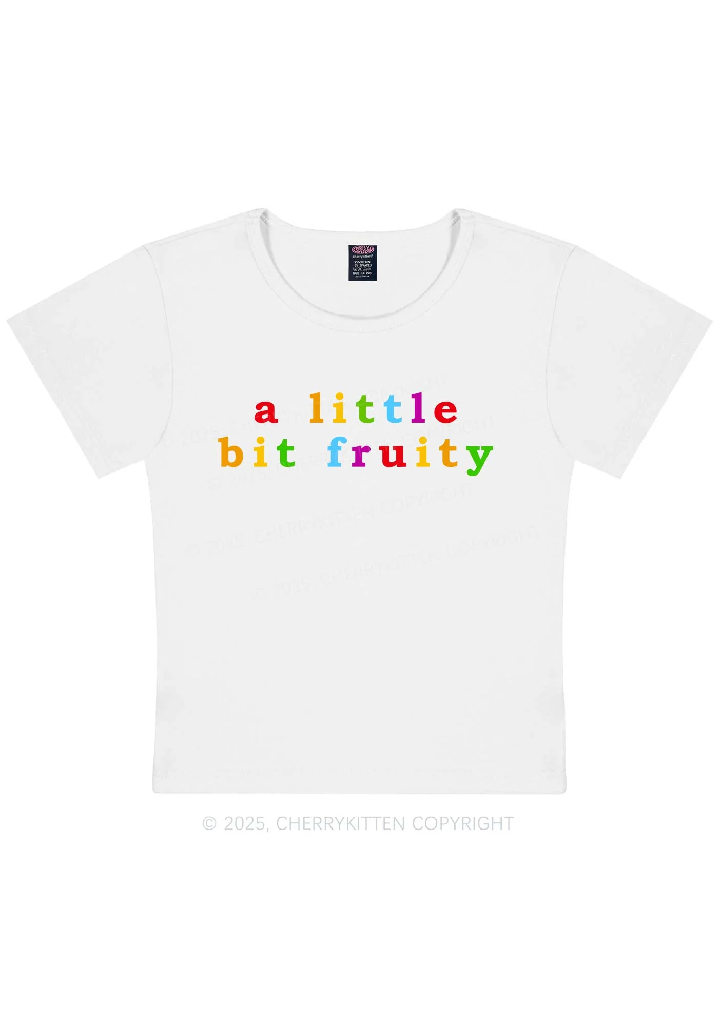 A Little Bit Fruity Y2K Baby Tee Cherrykitten - Image 4