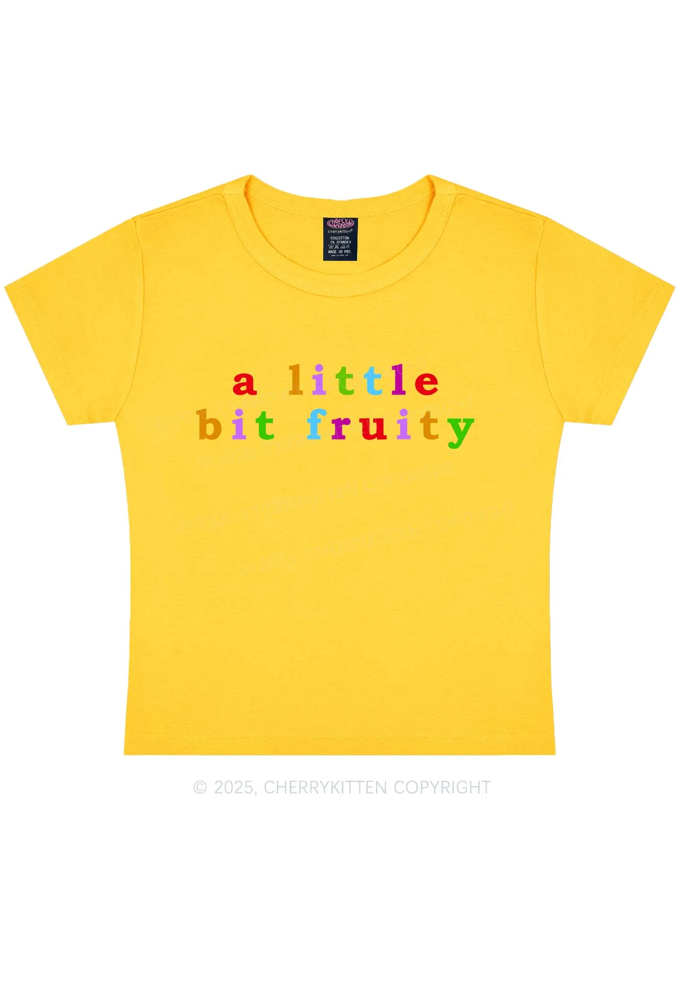 A Little Bit Fruity Y2K Baby Tee Cherrykitten - Image 7