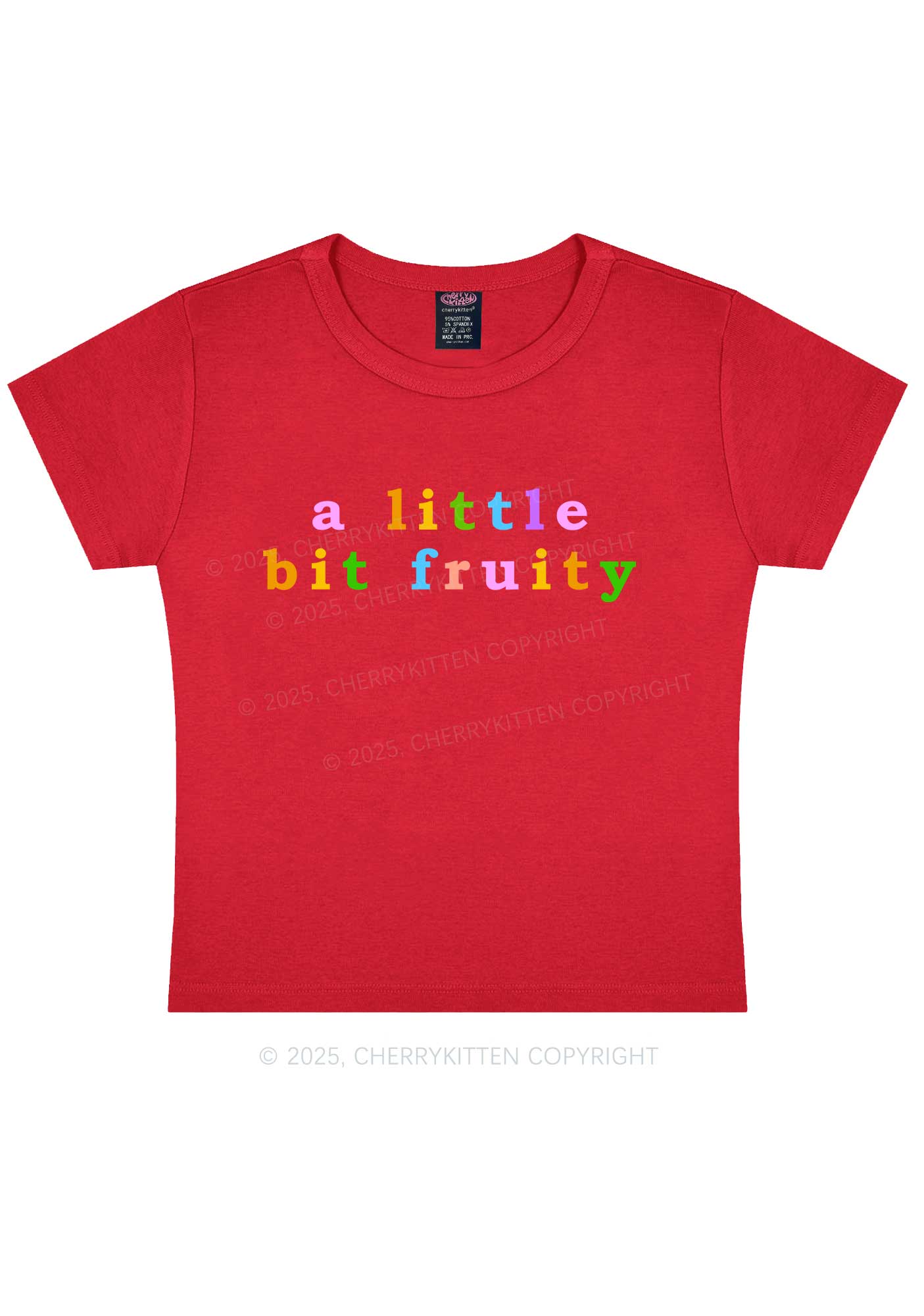 A Little Bit Fruity Y2K Baby Tee Cherrykitten - Image 9