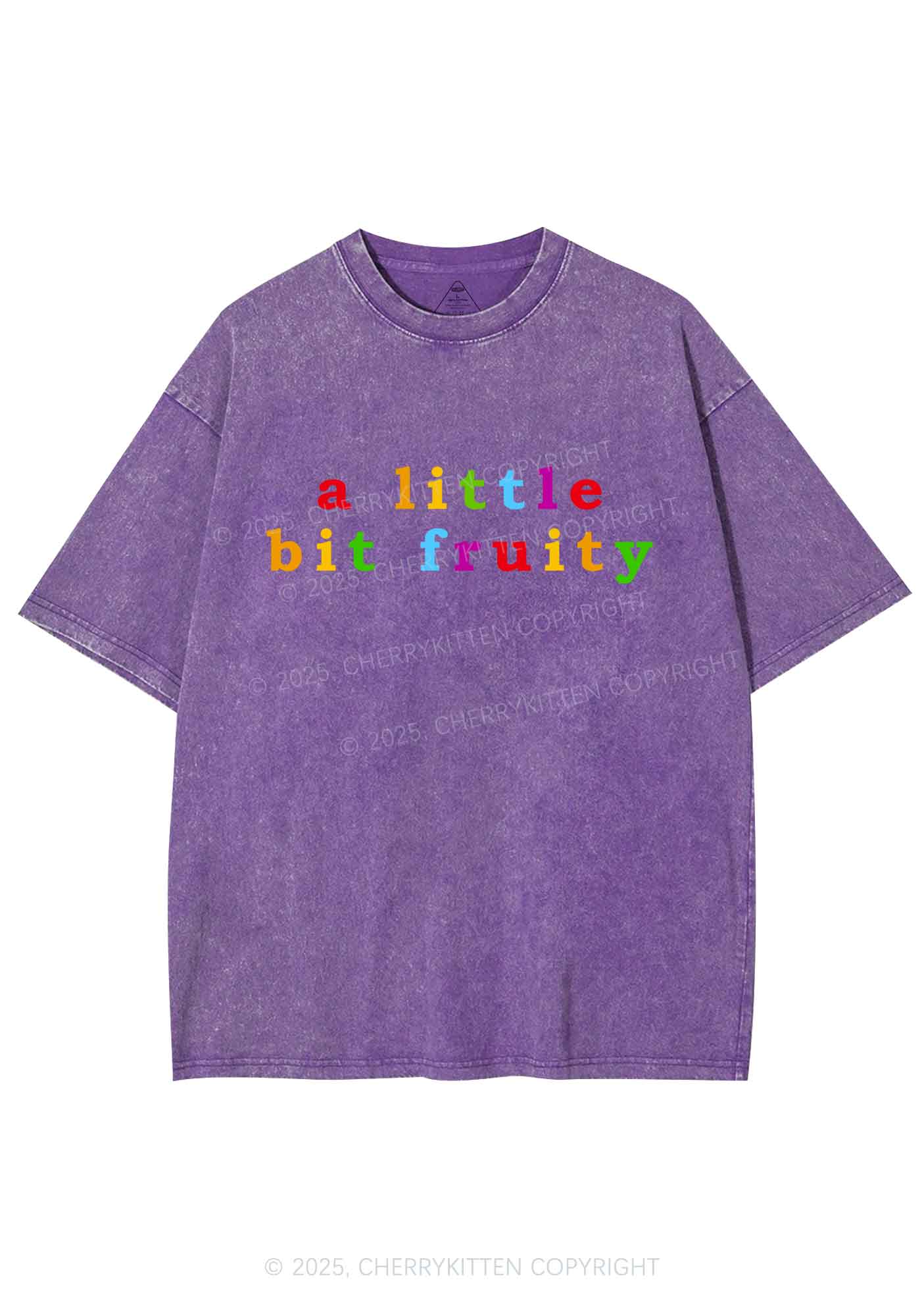 A Little Bit Fruity Y2K Shirts Washed Tee Cherrykitten - Image 5