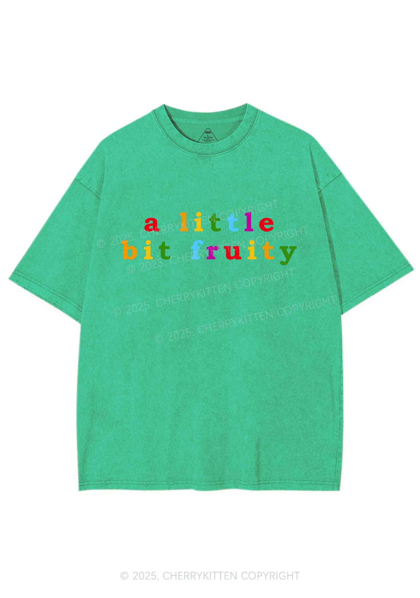 A Little Bit Fruity Y2K Shirts Washed Tee Cherrykitten - Image 8