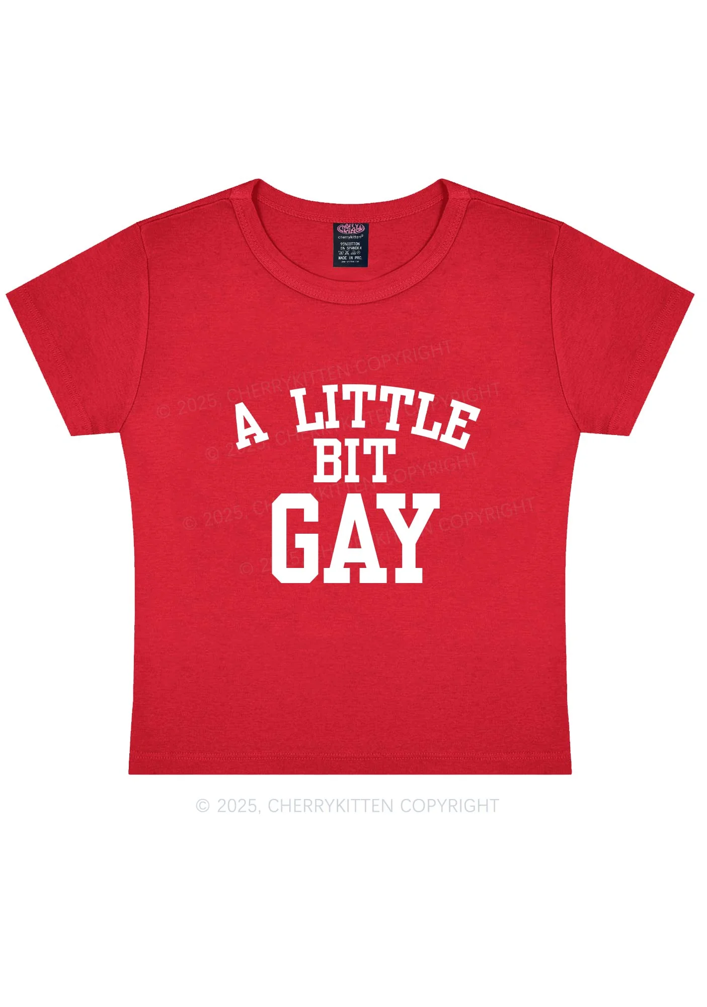 A Little Bit Gay Y2K Baby Tee Cherrykitten - Image 6