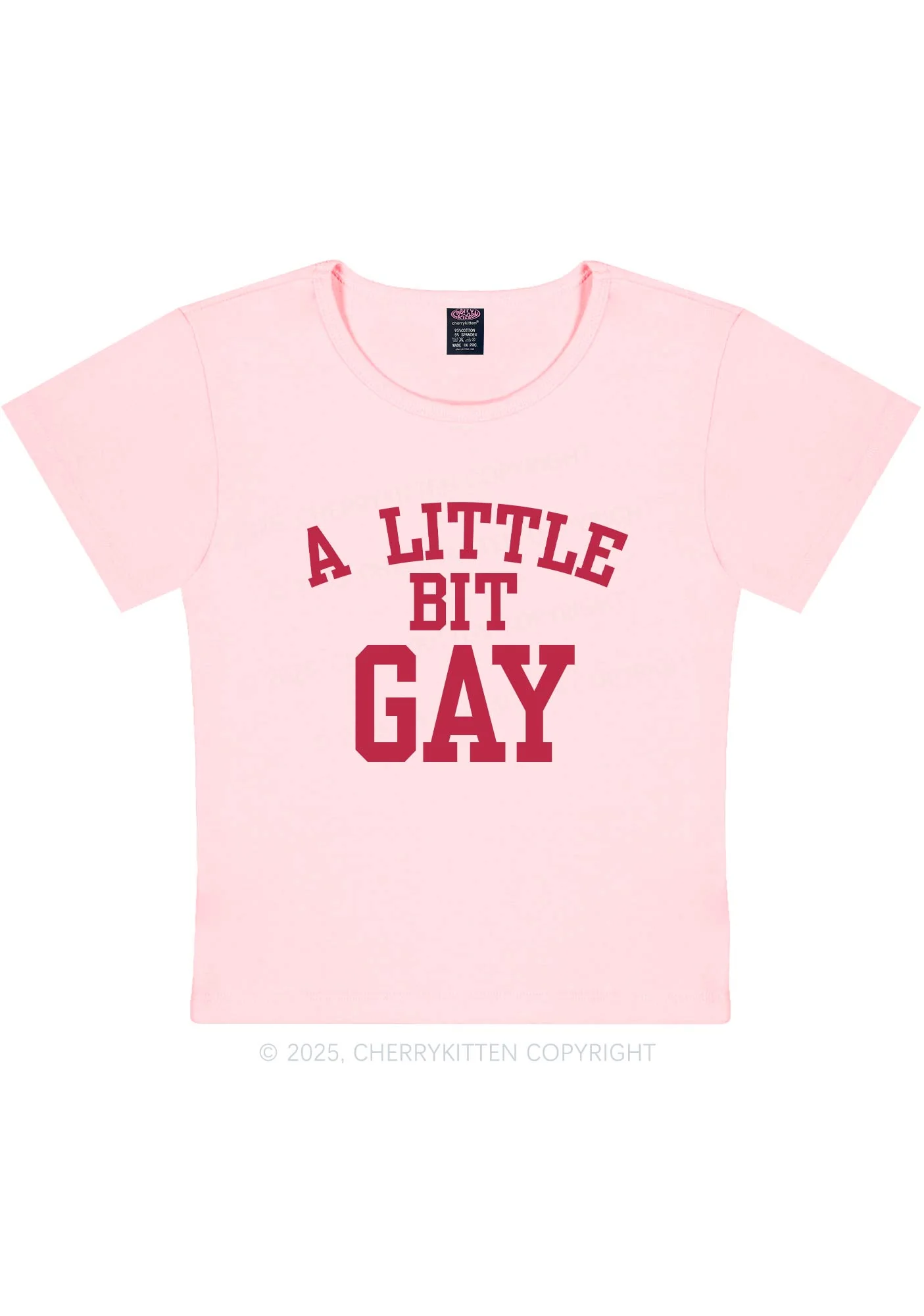 A Little Bit Gay Y2K Baby Tee Cherrykitten - Image 9