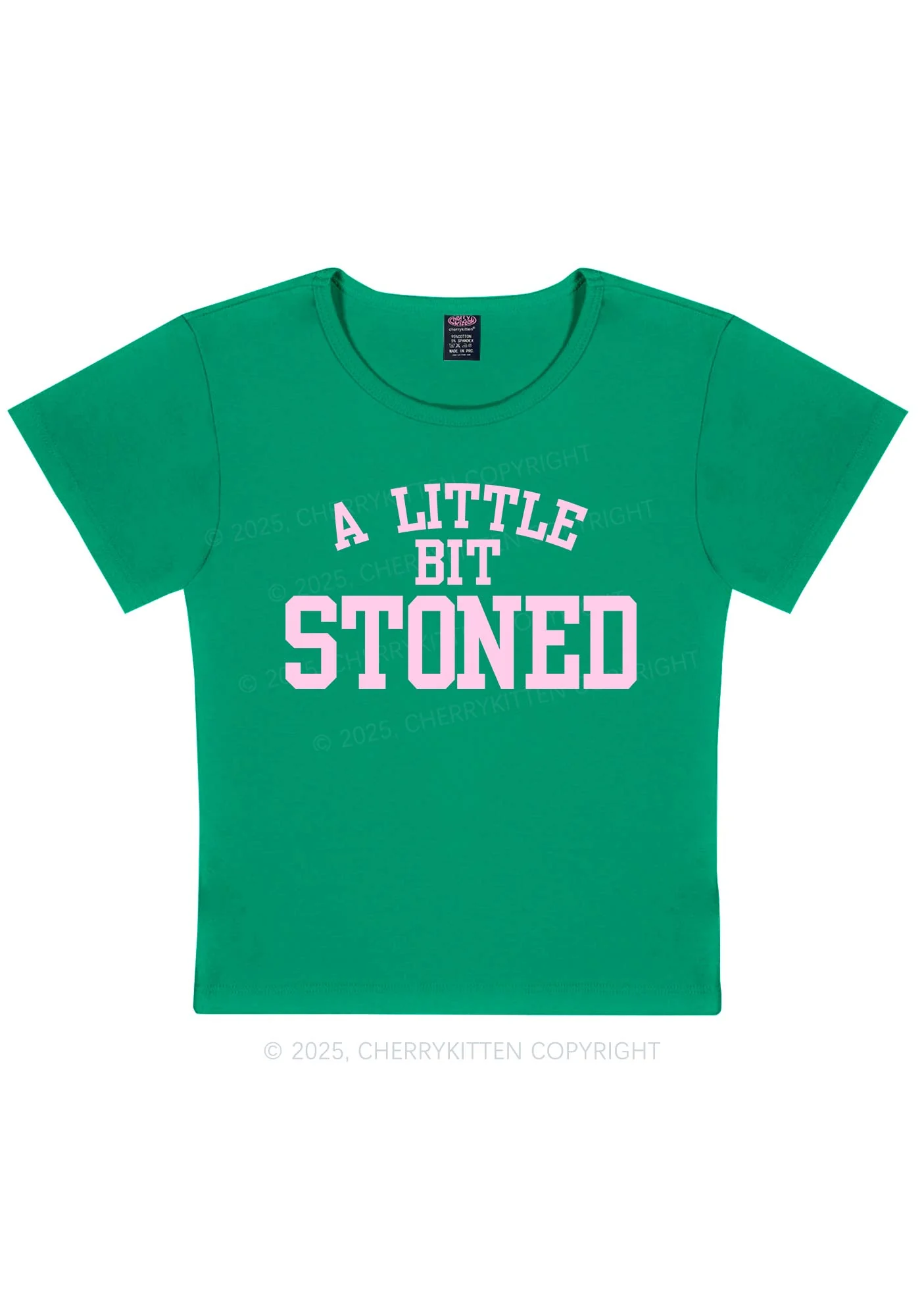 A Little Bit Stoned Y2K Baby Tee Cherrykitten - Image 12