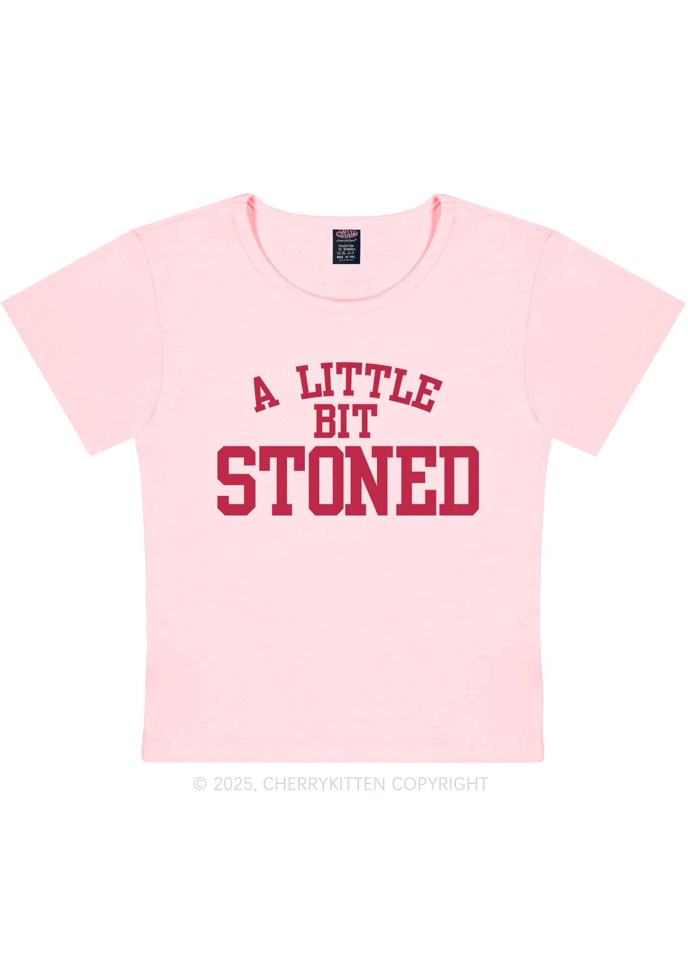 A Little Bit Stoned Y2K Baby Tee Cherrykitten - Image 5