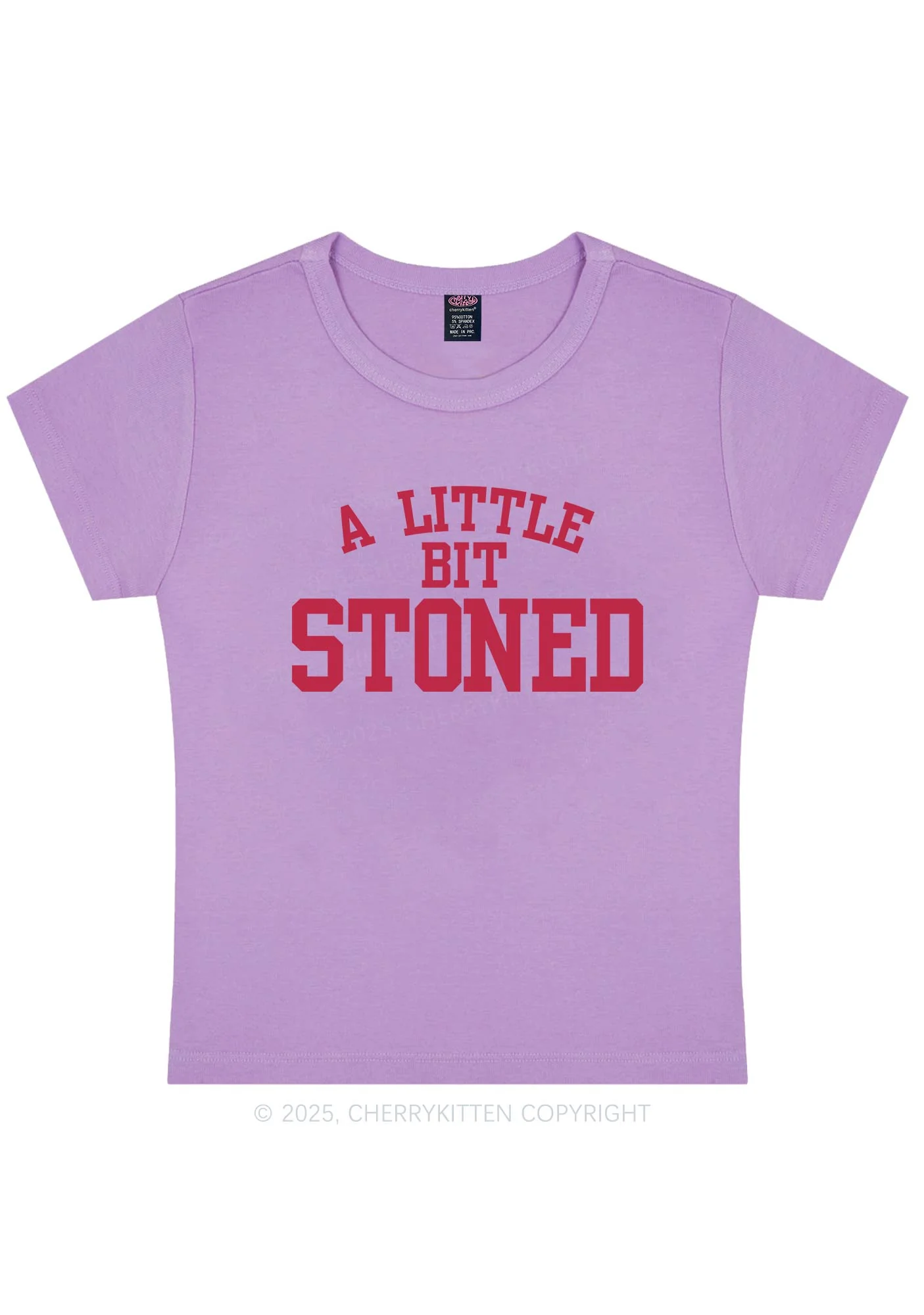 A Little Bit Stoned Y2K Baby Tee Cherrykitten - Image 7