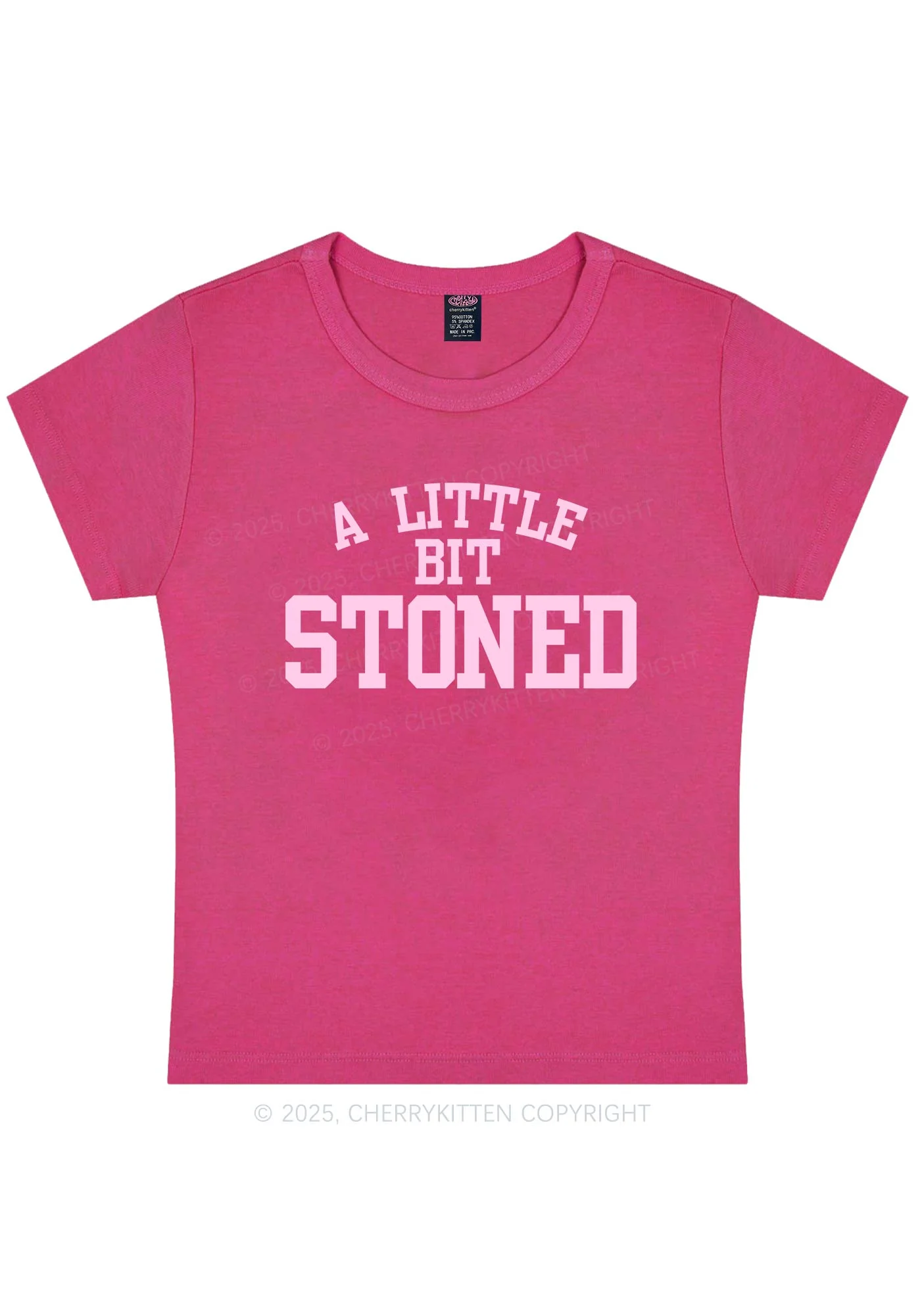 A Little Bit Stoned Y2K Baby Tee Cherrykitten - Image 8