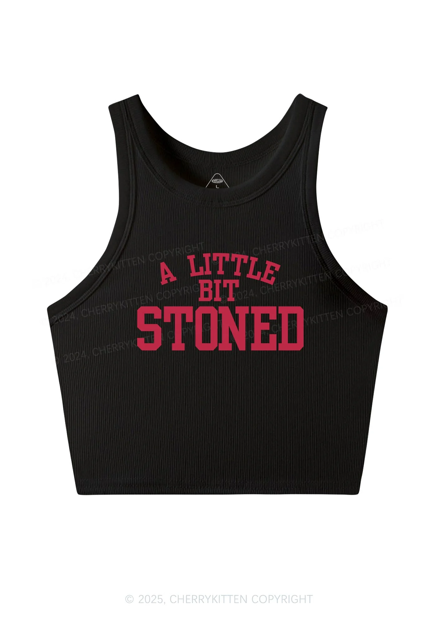 A Little Bit Stoned Y2K Crop Tank Top Cherrykitten - Image 3