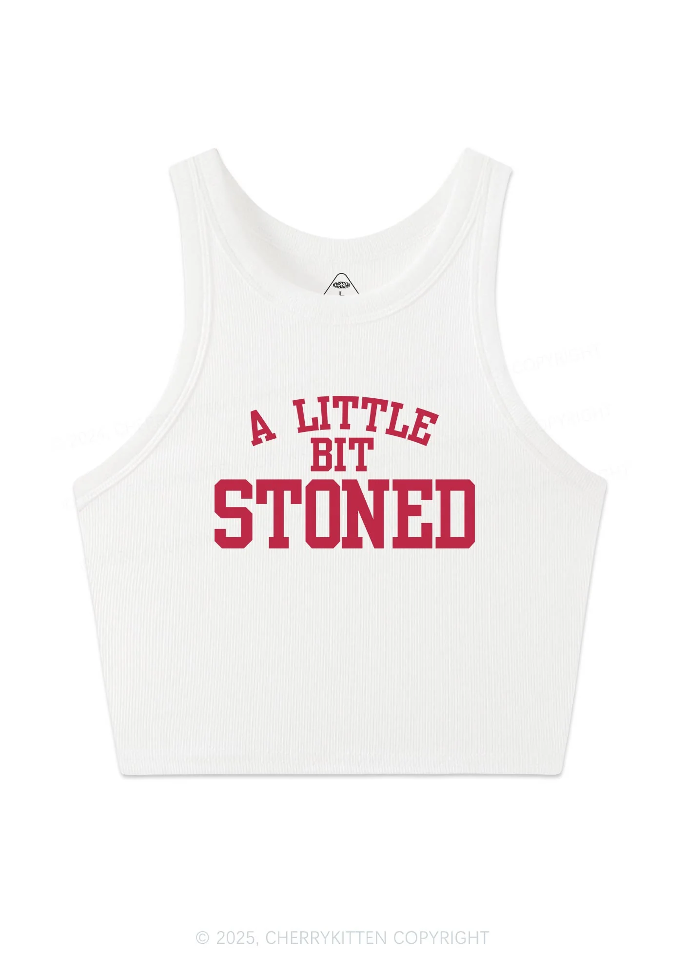 A Little Bit Stoned Y2K Crop Tank Top Cherrykitten - Image 4