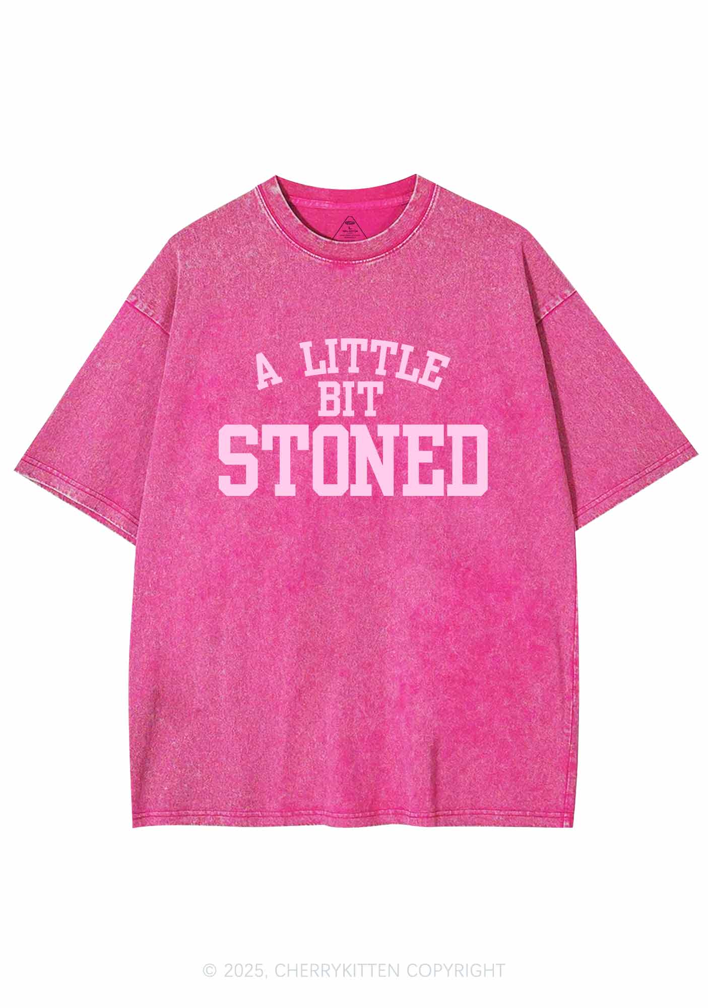 A Little Bit Stoned Y2K Washed Tee Cherrykitten - Image 4