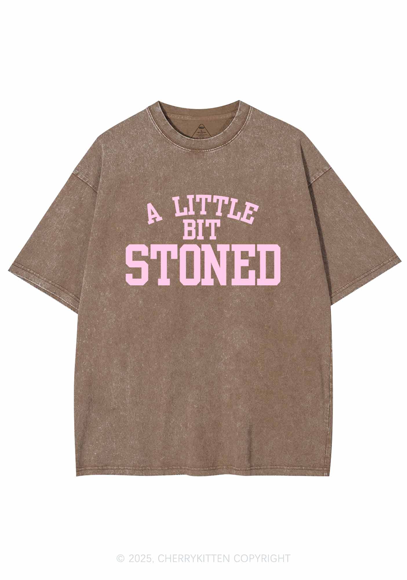 A Little Bit Stoned Y2K Washed Tee Cherrykitten - Image 6