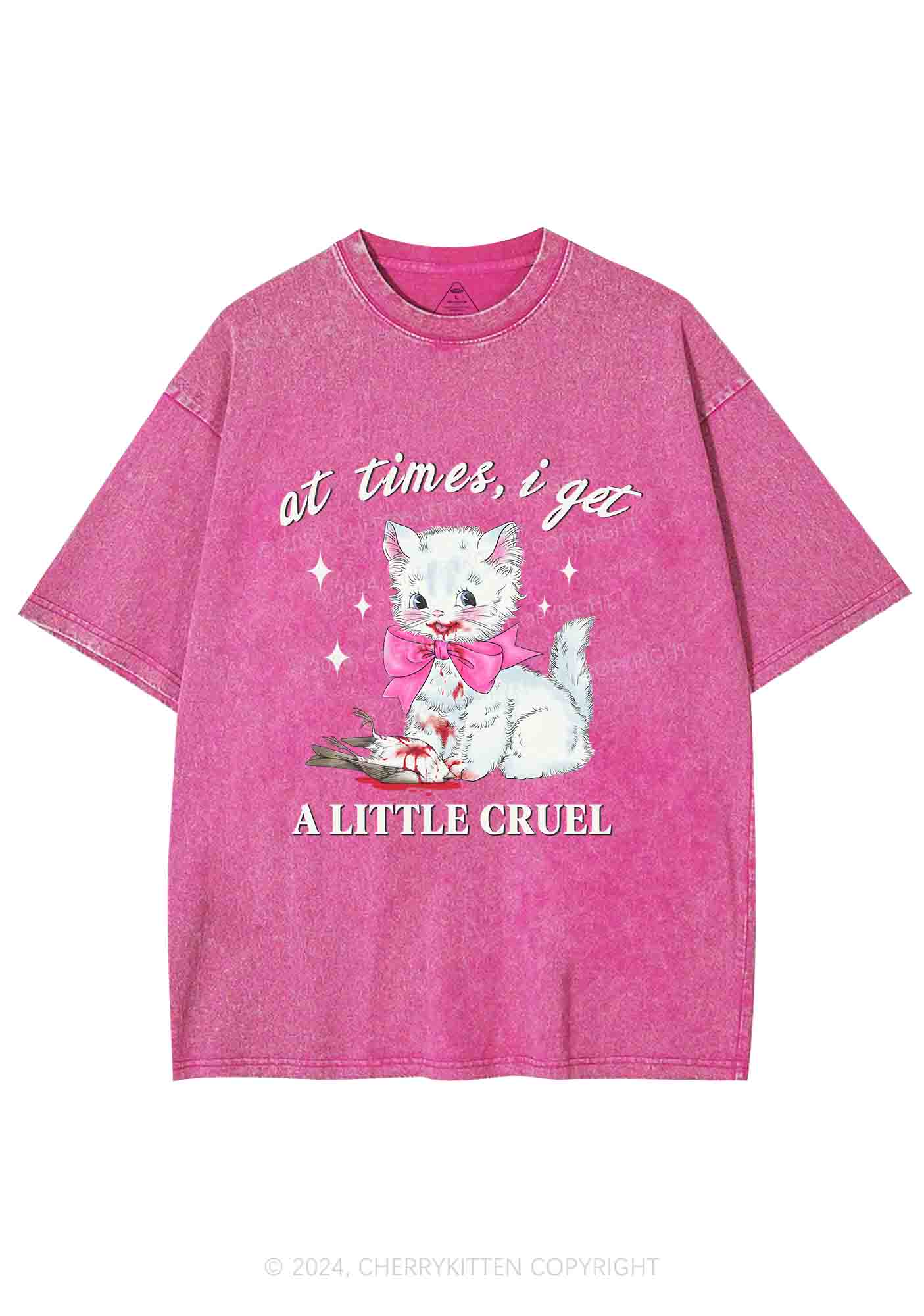 A Little Cruel Y2K Washed Tee Cherrykitten - Image 3