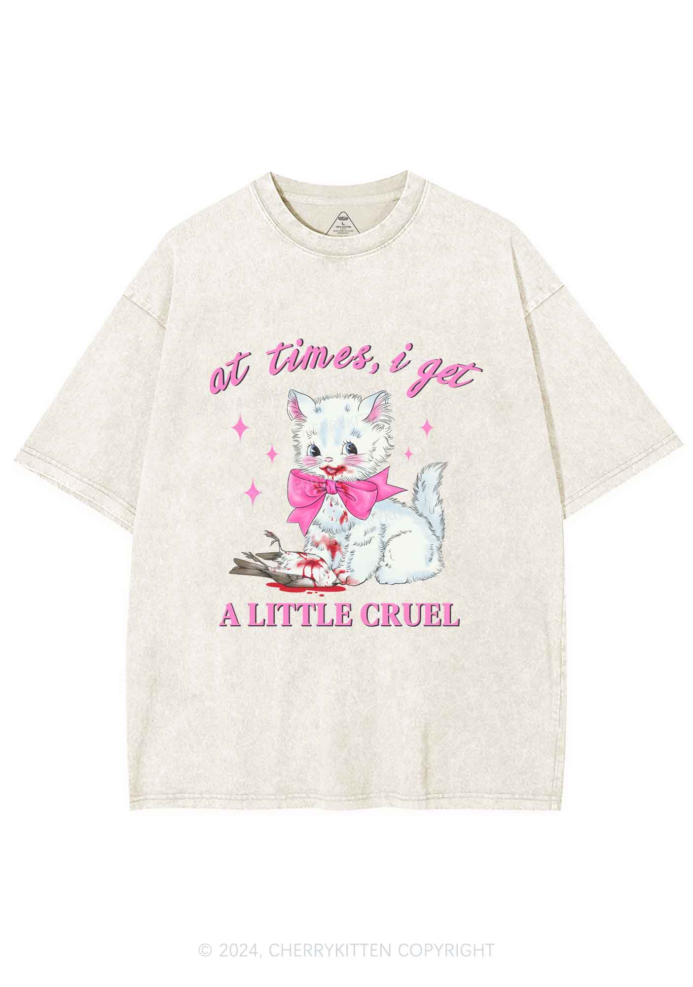 A Little Cruel Y2K Washed Tee Cherrykitten - Image 4