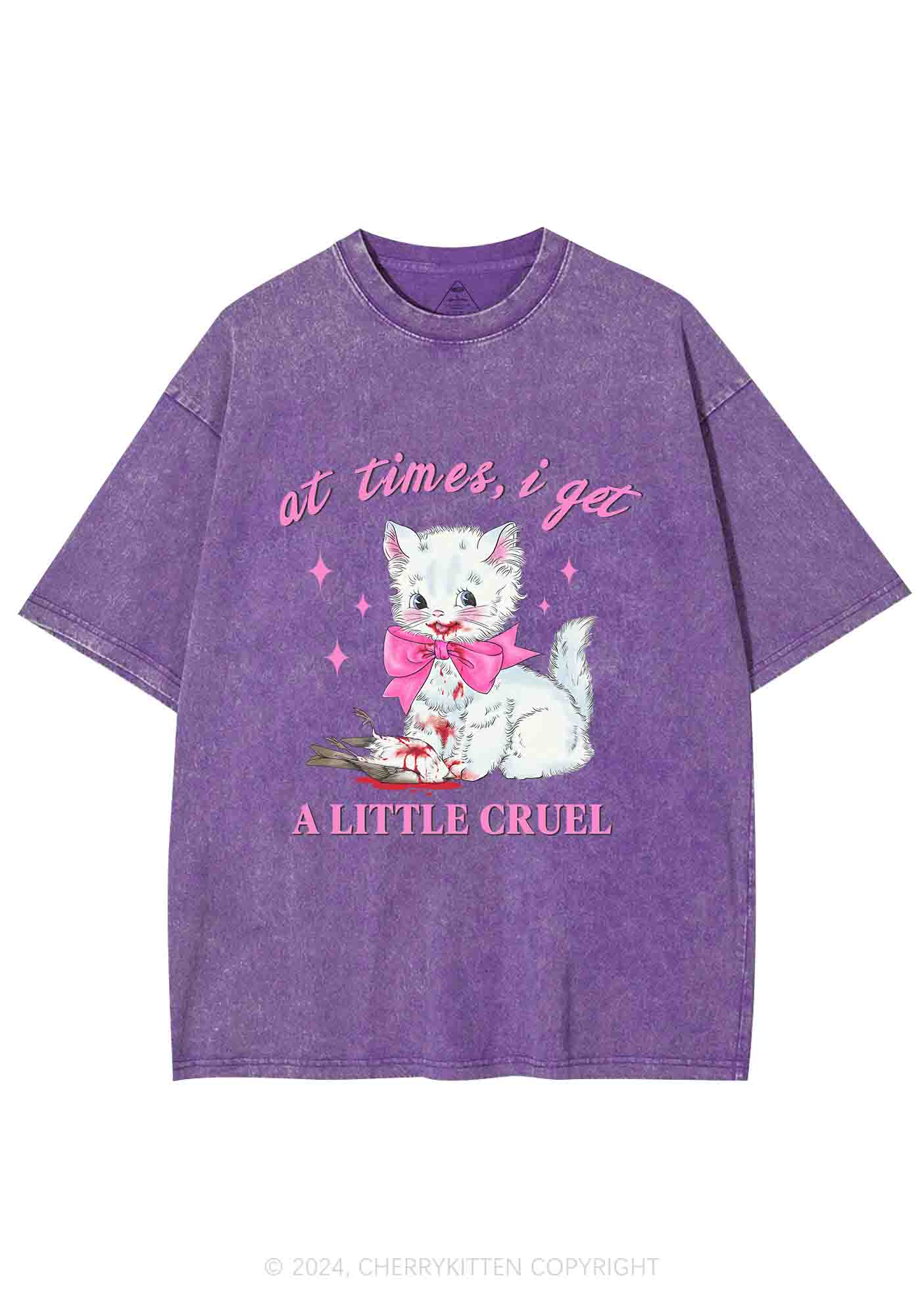 A Little Cruel Y2K Washed Tee Cherrykitten - Image 5