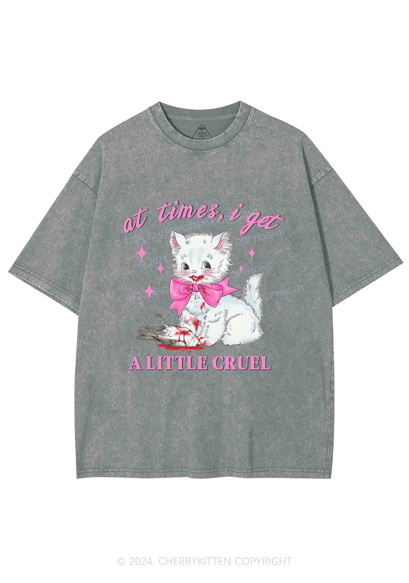 A Little Cruel Y2K Washed Tee Cherrykitten - Image 6